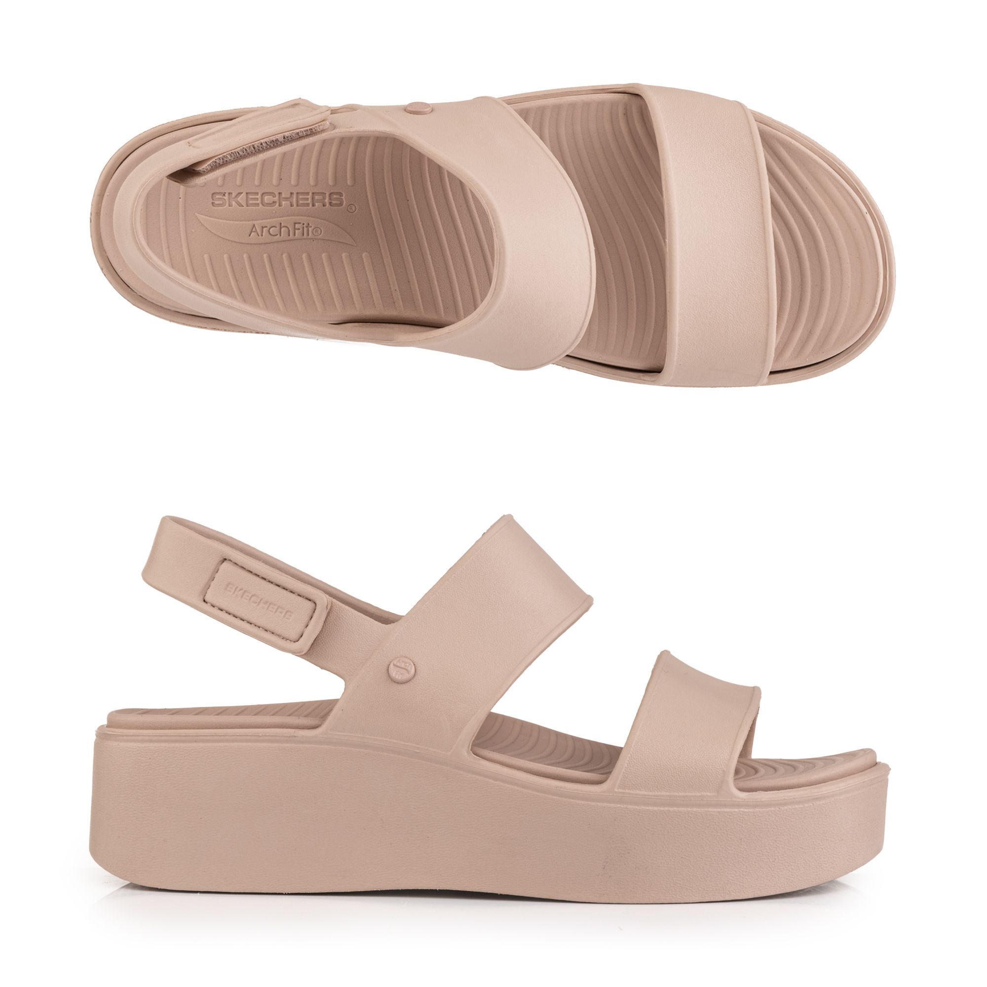 SKECHERS Damen-Sandale Arch Fit Upbeat Foamies® Material Luxe Foam Fußbett