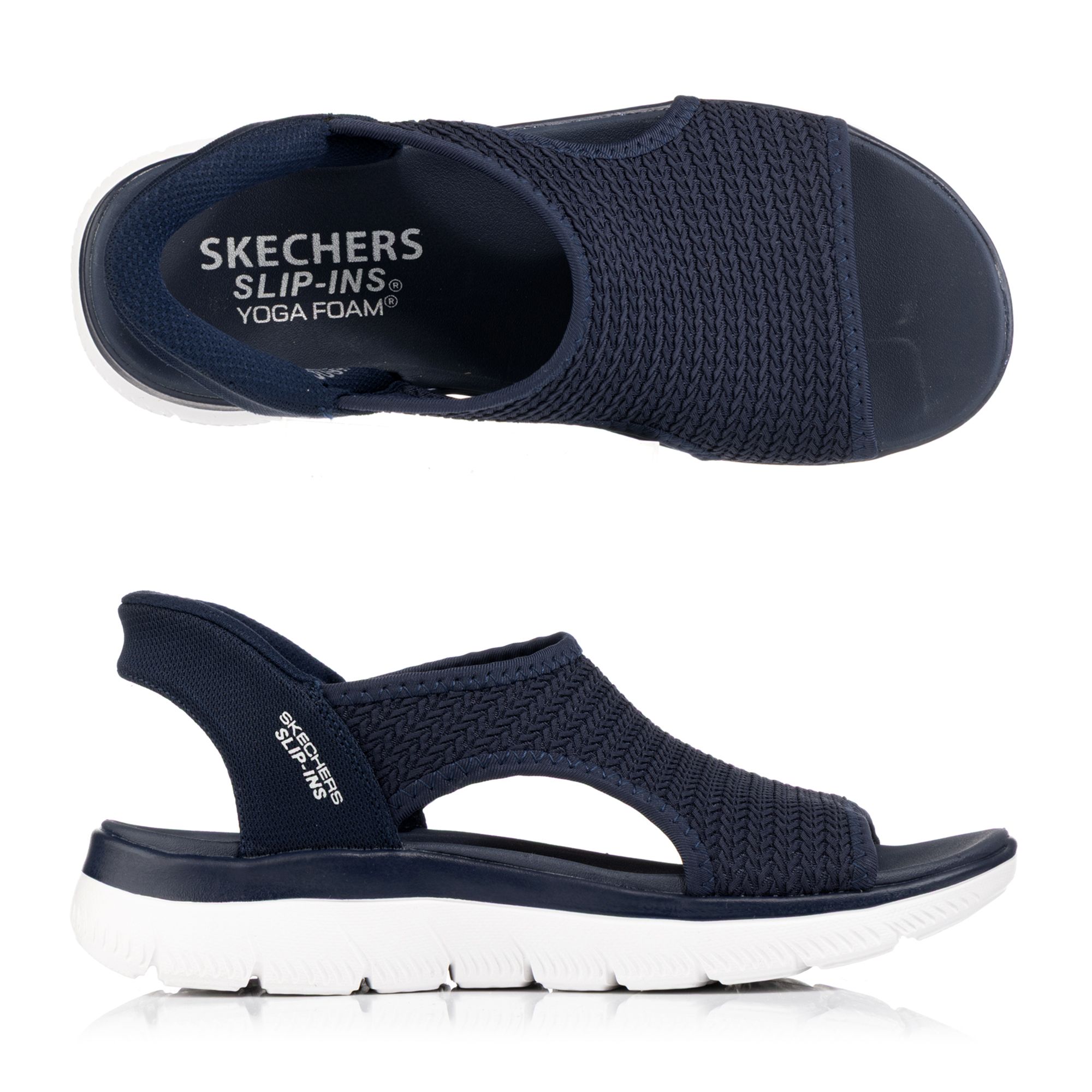 SKECHERS Damen-Sandale Summits Strick Hands Free Slip-Ins®