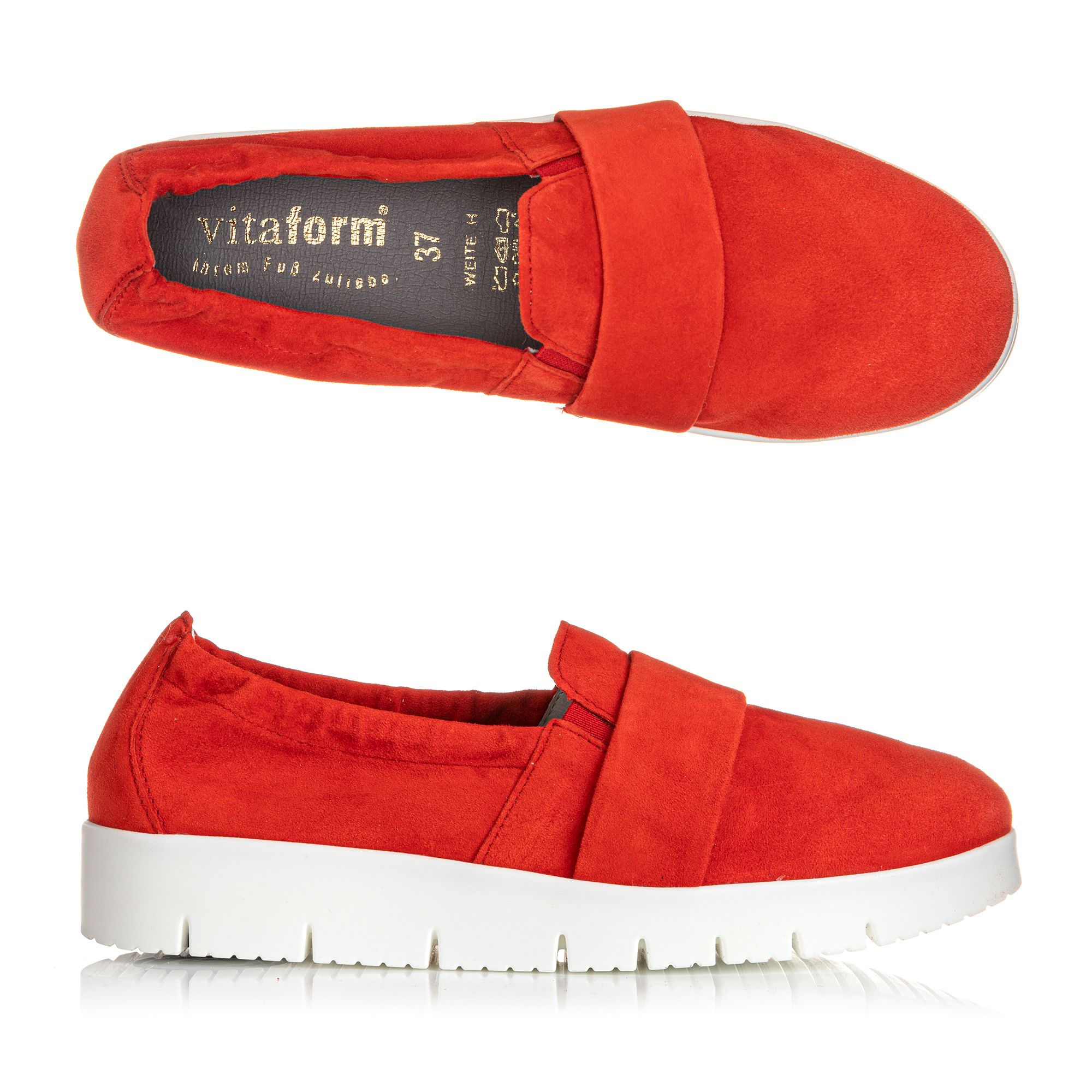 VITAFORM Damen-Slipper Samtziegenleder Shock Absorber Sohle Amelie