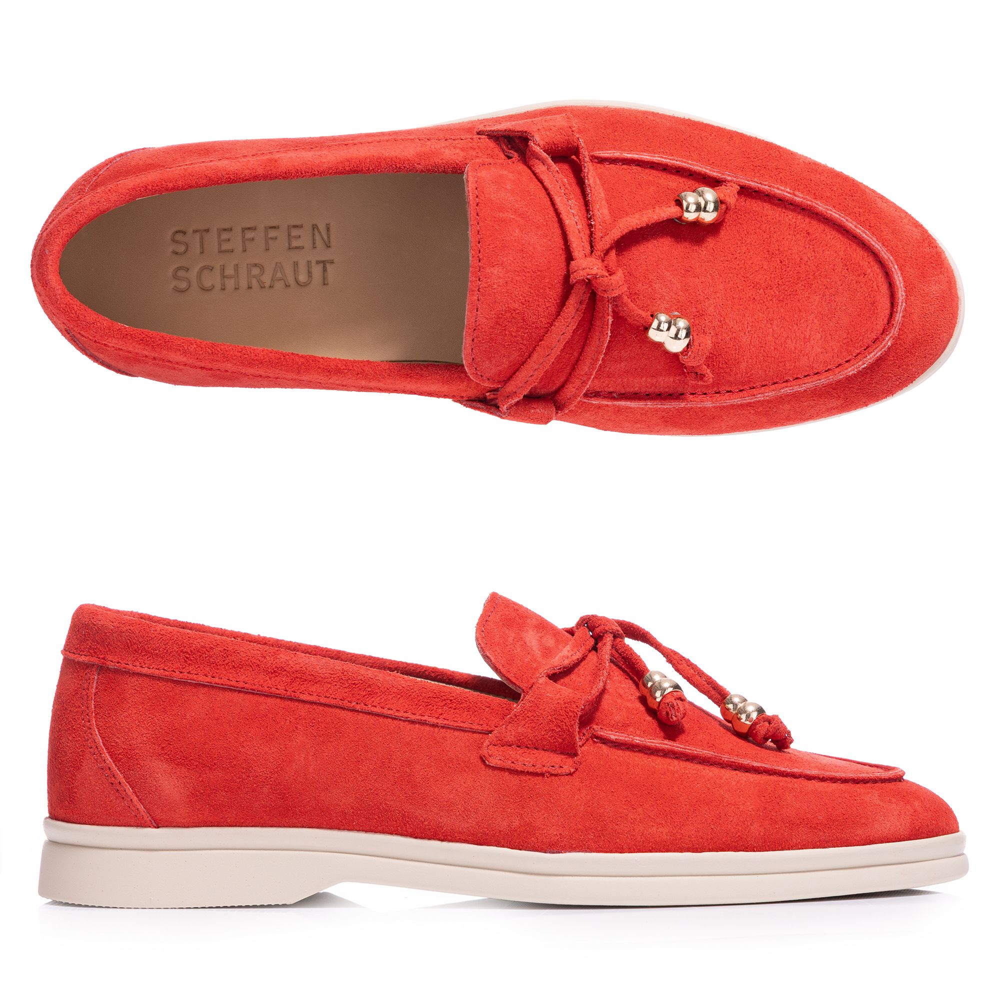 STEFFEN SCHRAUT Damen-Loafer Veloursleder soft gepolstert Made in Portugal