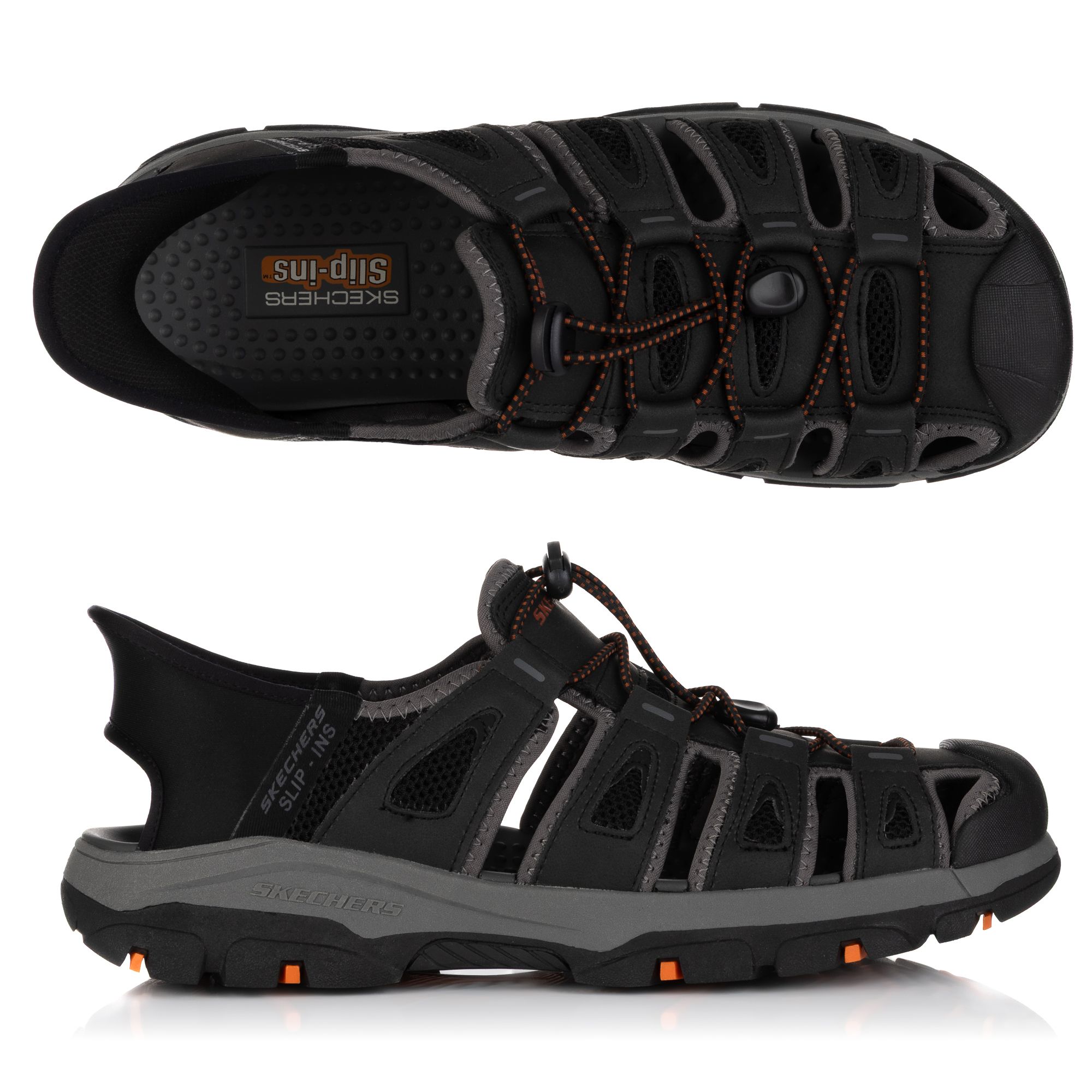 SKECHERS Herren-Sandale Tresmen Norvick Materialmix Hands Free Slip-Ins®