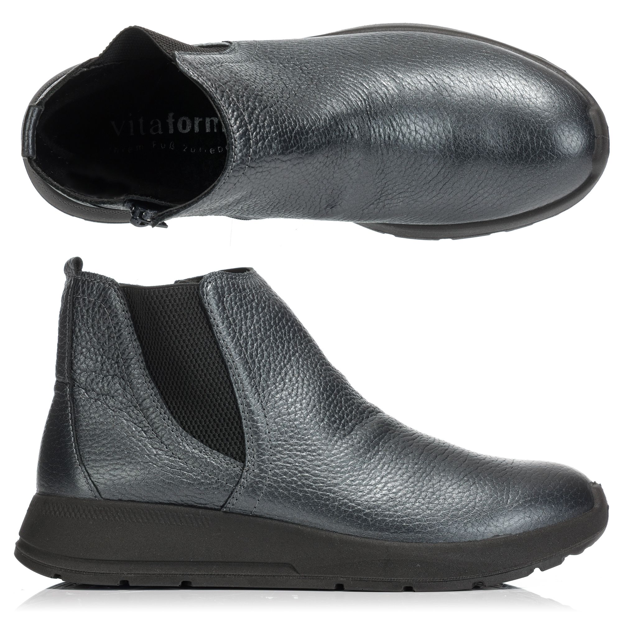 VITAFORM Damen-Stiefelette Hirschleder Reißverschluss sportliche Sohle