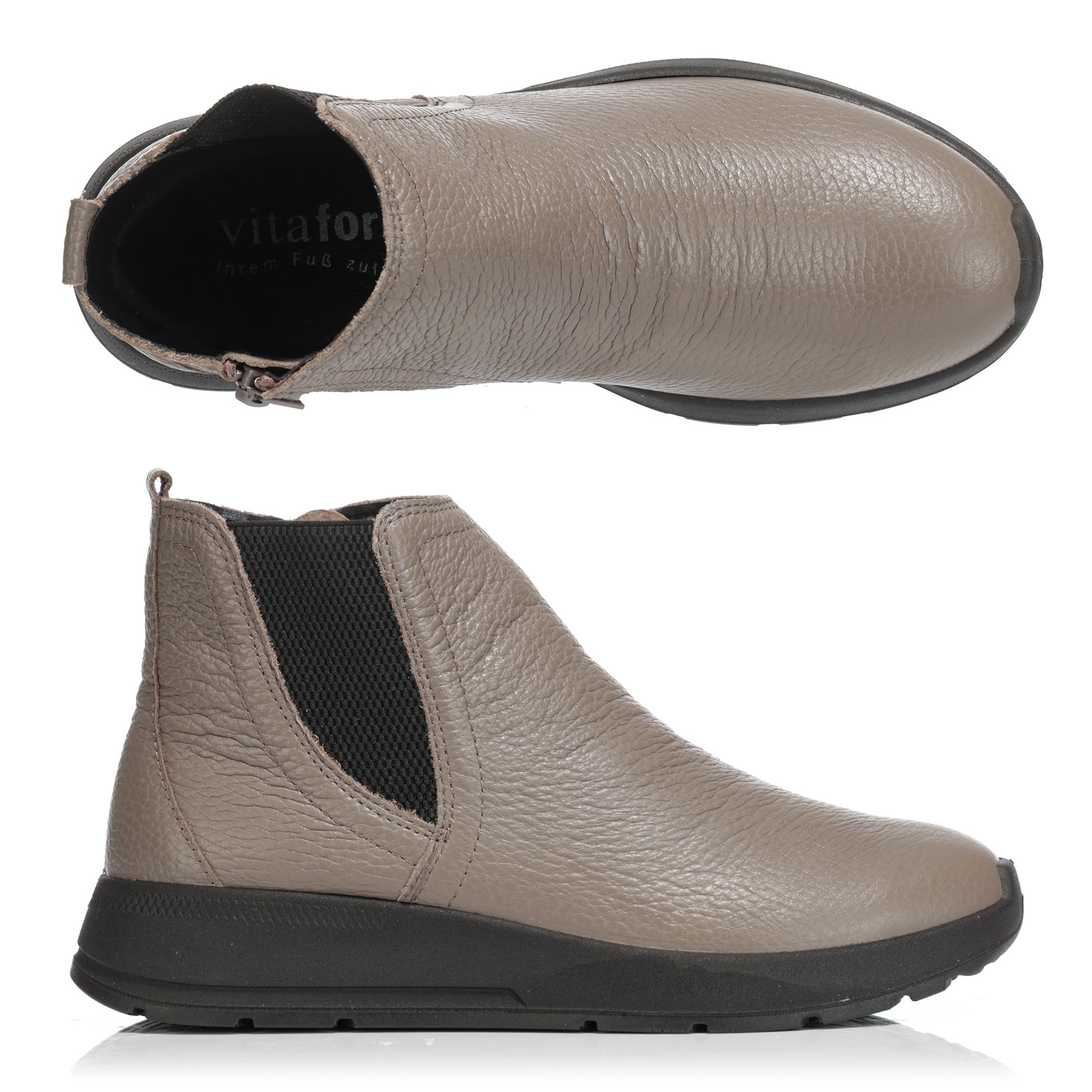 VITAFORM Damen-Stiefelette Hirschleder Reißverschluss sportliche Sohle
