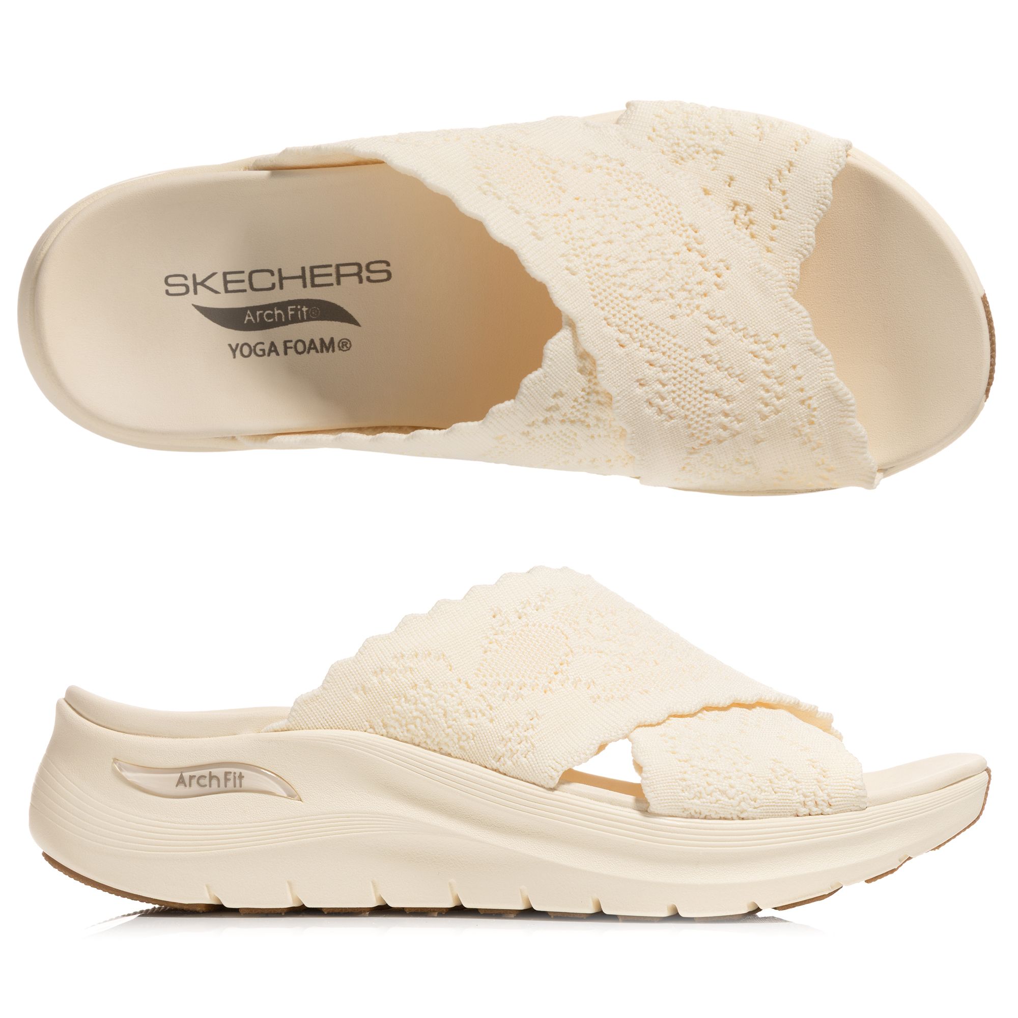 SKECHERS Damen-Pantolette Arch Fit 2.0 Strick Arch Fit®-Fußbett