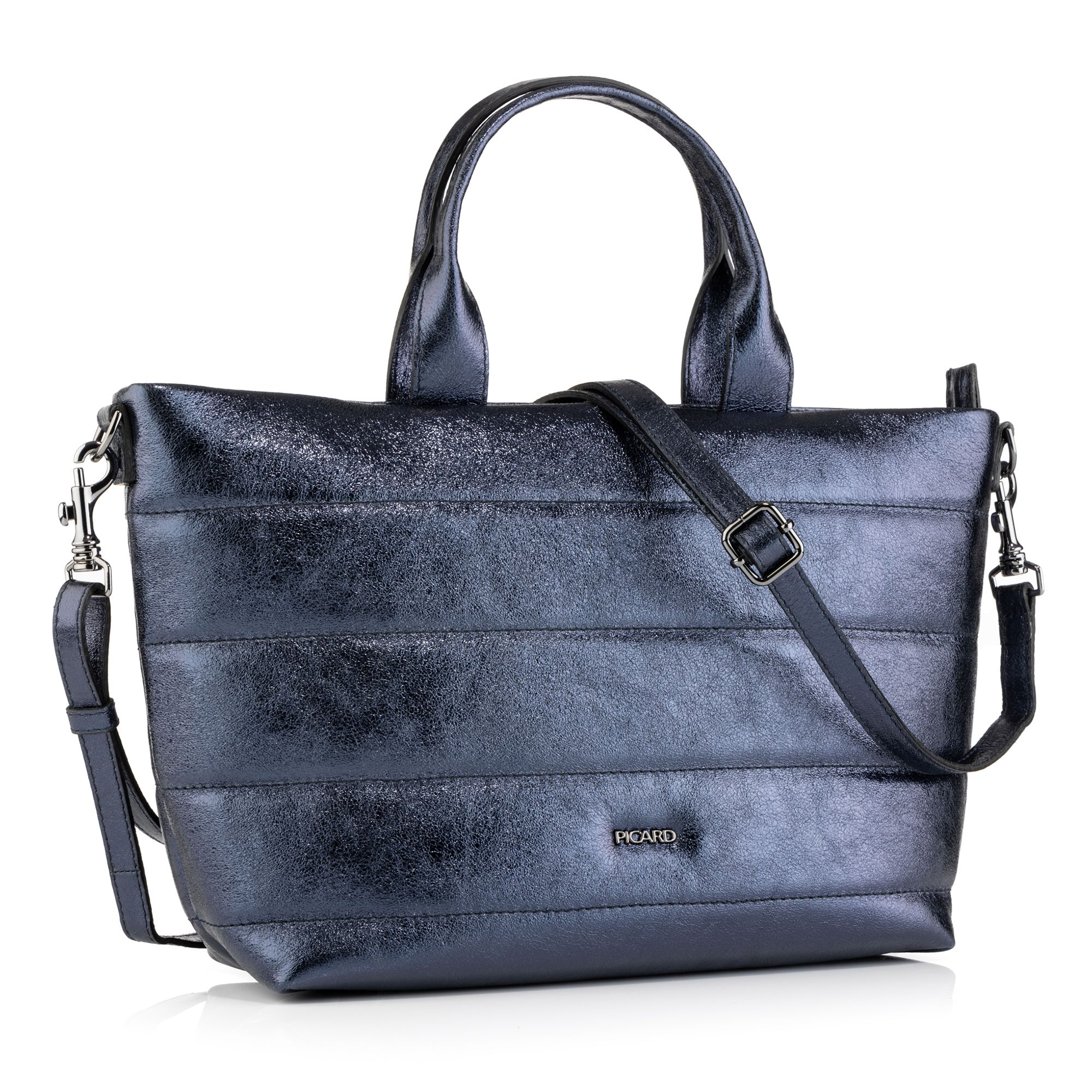 PICARD® Henkeltasche echt Leder abnehmbarer Riemen Flaschenhalter