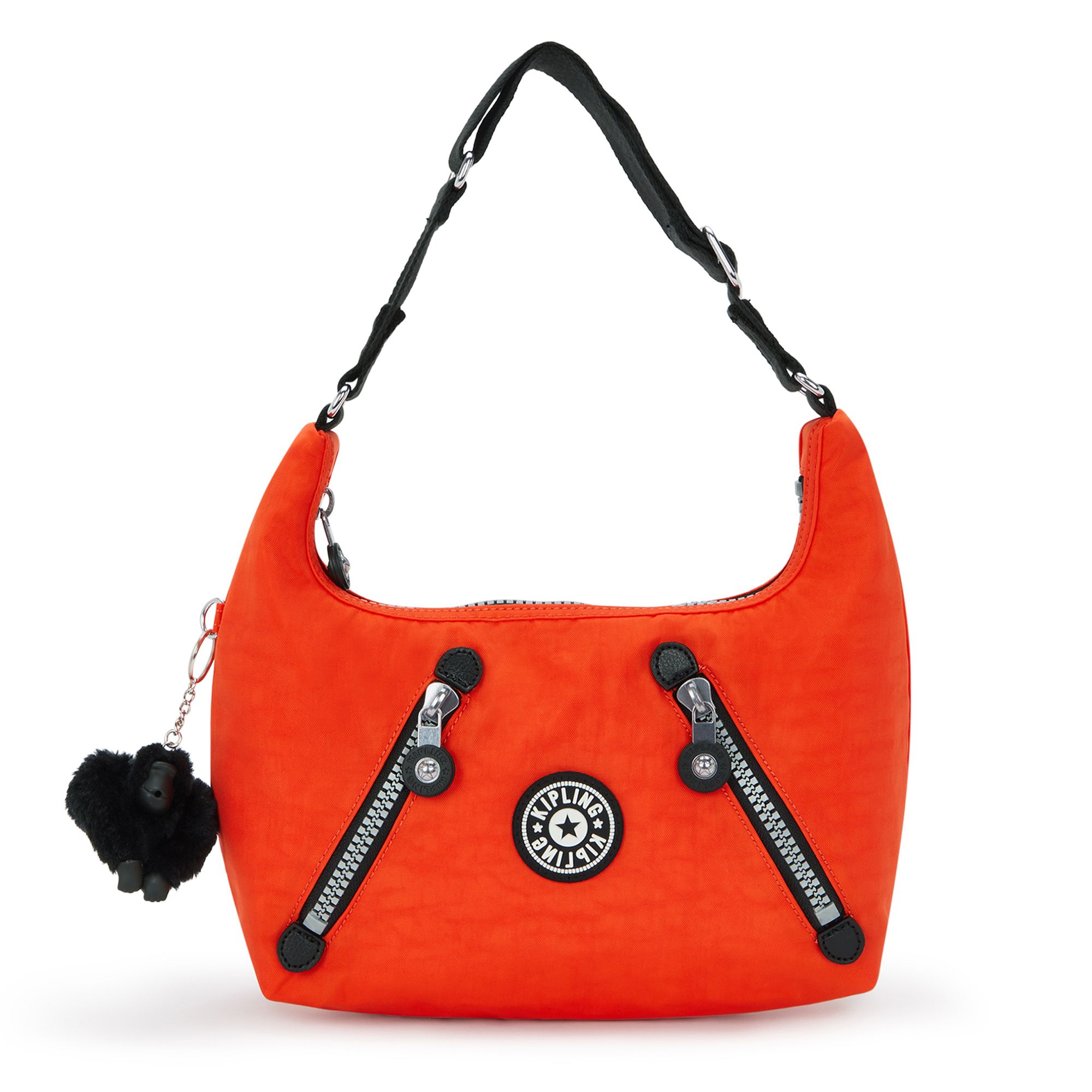 KIPLING® Schultertasche NIKKI 2 Fronttaschen Plüschanhänger