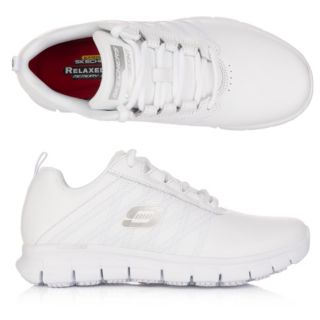 SKECHERS Damen-Arbeitsschuh Leder Rutschfeste Sohle Memory Foam