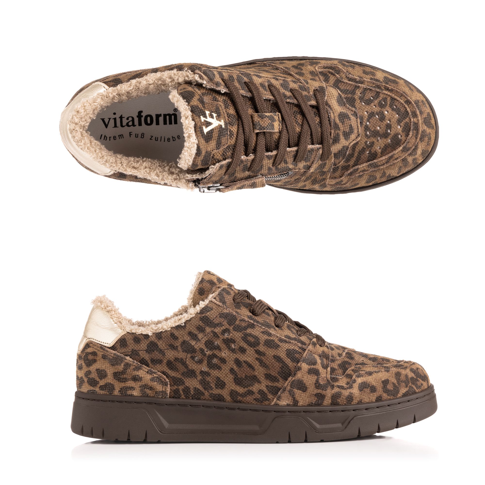 VITAFORM Damen-Sneaker echt Leder Teddyfell Sohle Marla