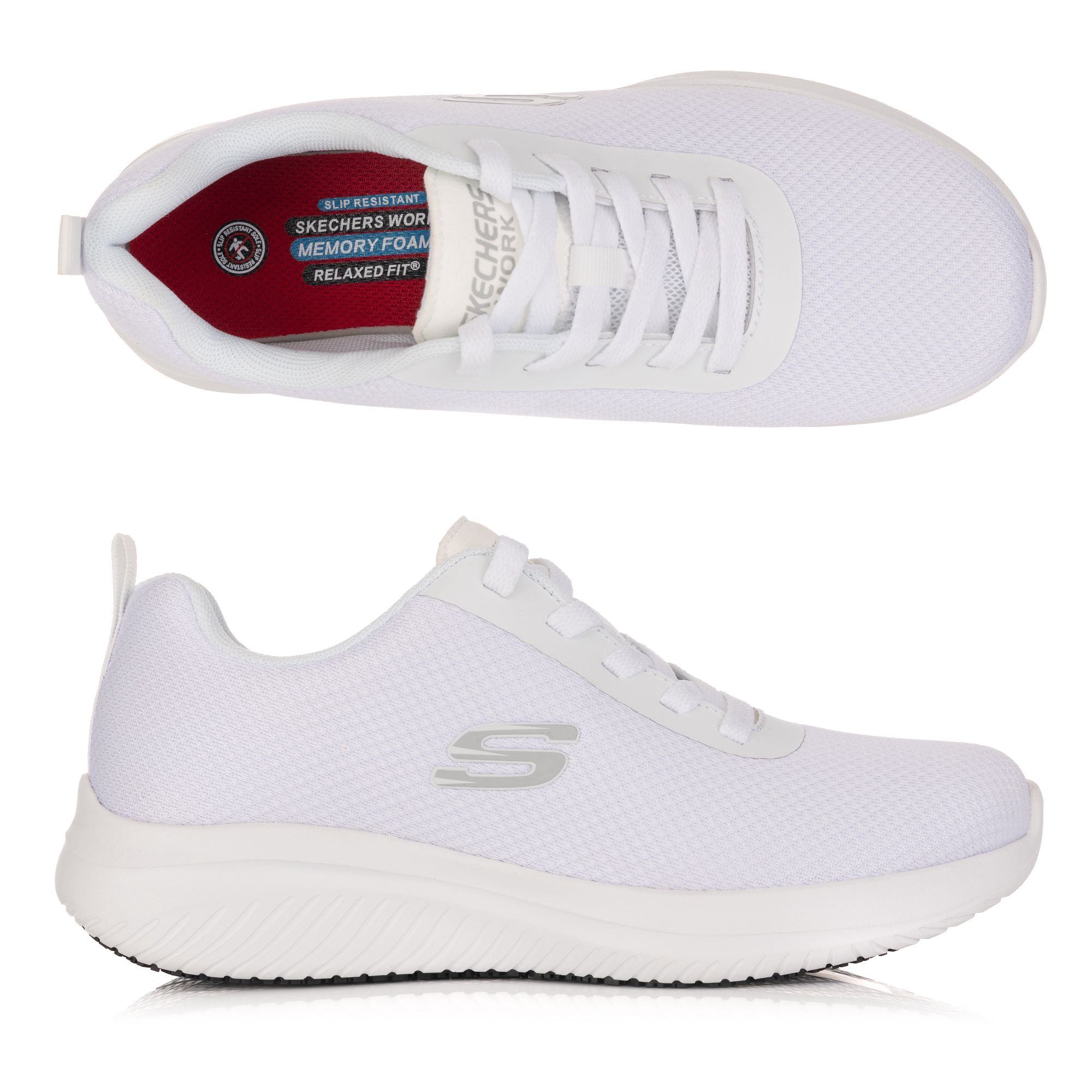 SKECHERS Damen-Arbeitsschuh Ultra Flex 3.0 Materialmix Bungeeschnürung