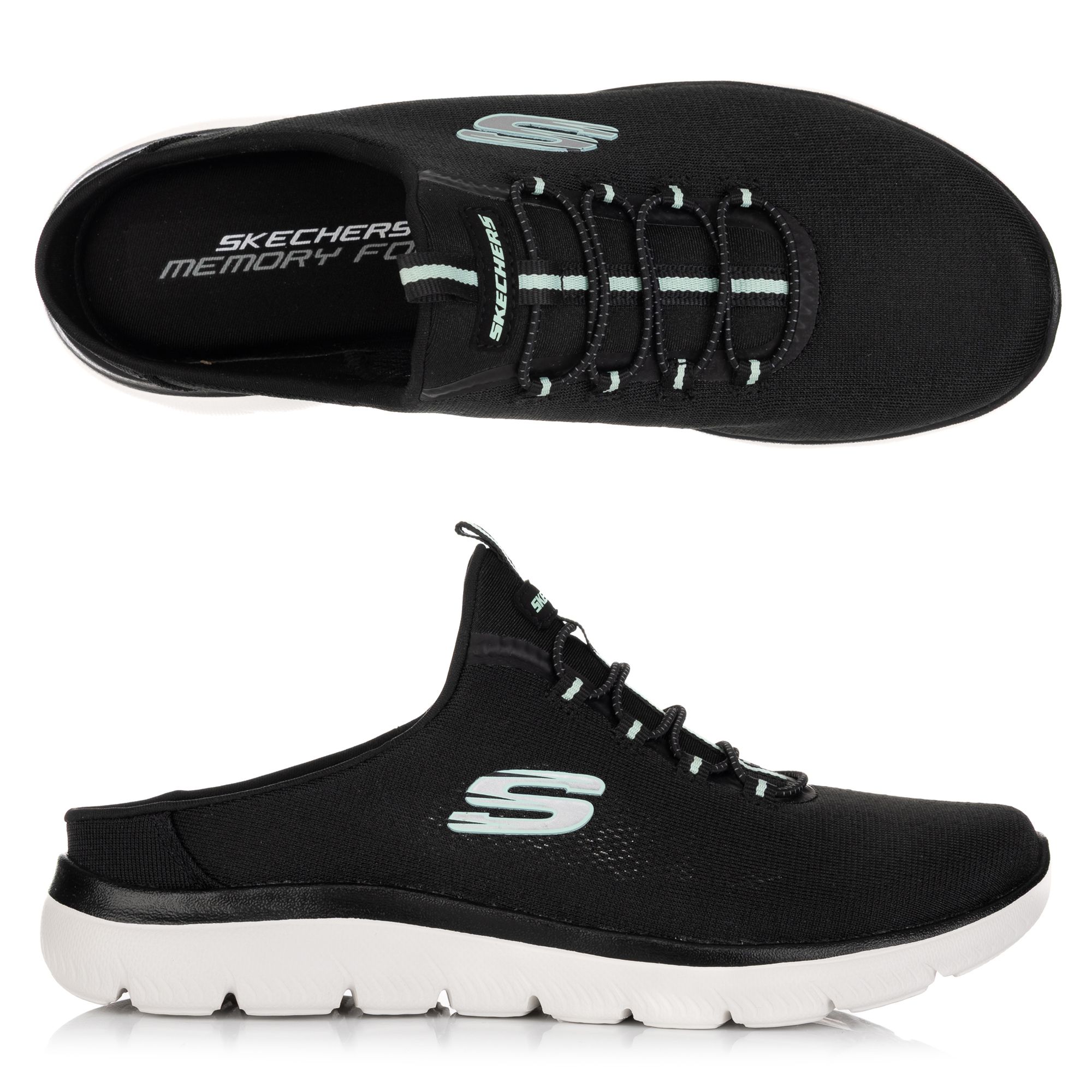 SKECHERS Damen-Sabot Summits atmungsaktives Mesh Memory-Innensohle
