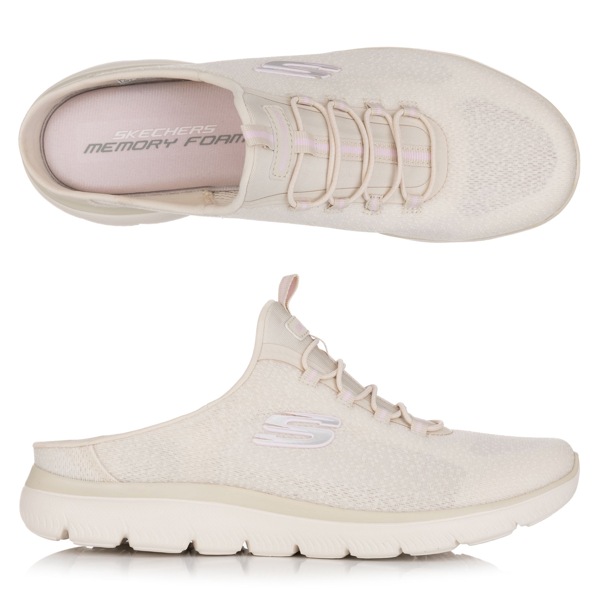 SKECHERS Damen-Sabot Summits atmungsaktives Mesh Memory-Innensohle