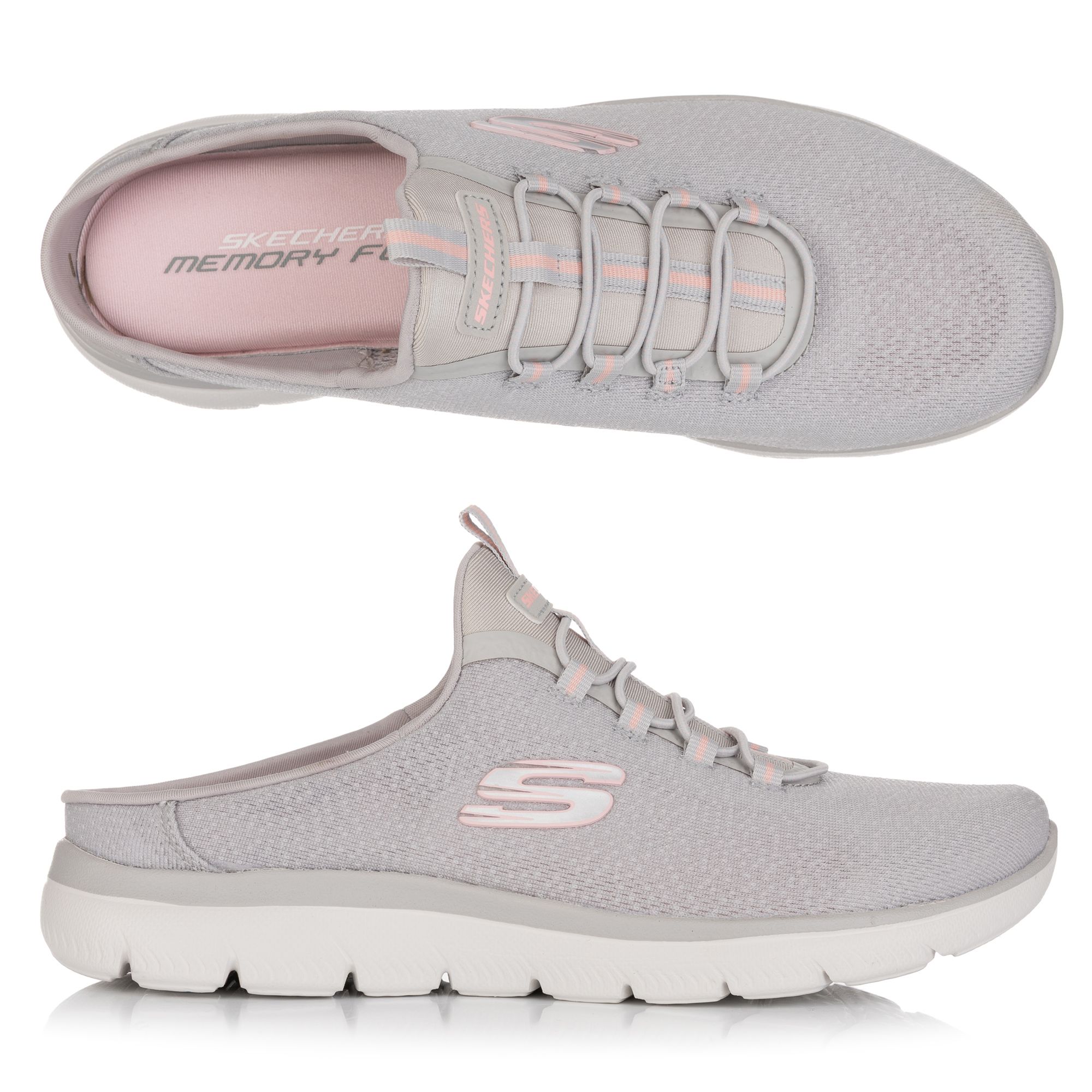 SKECHERS Damen-Sabot Summits atmungsaktives Mesh Memory-Innensohle