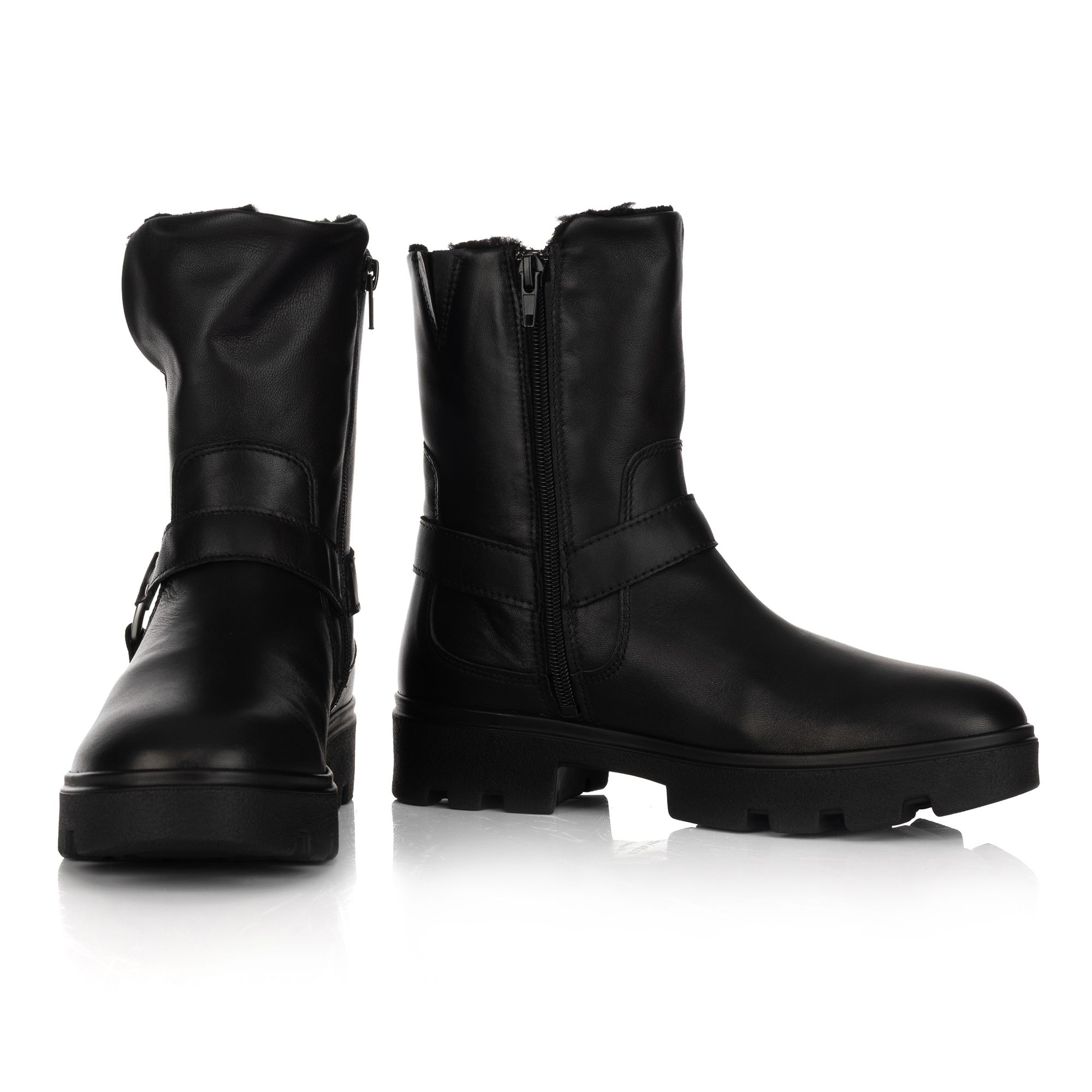 VITAFORM Damen-Stiefelette Nappaleder Biker-Look Sohle Antonia