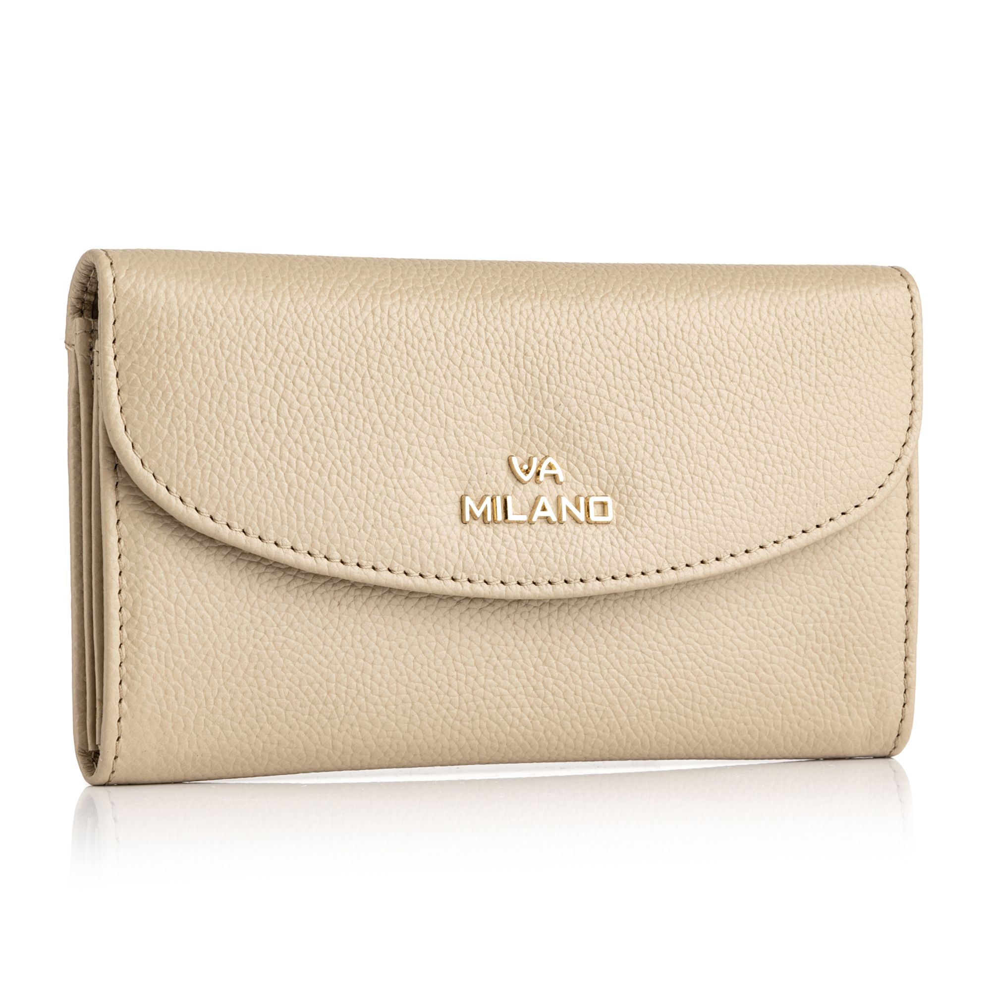 VIA MILANO Geldbörse echt Leder div. Fächer Druckknopf-Verschluss