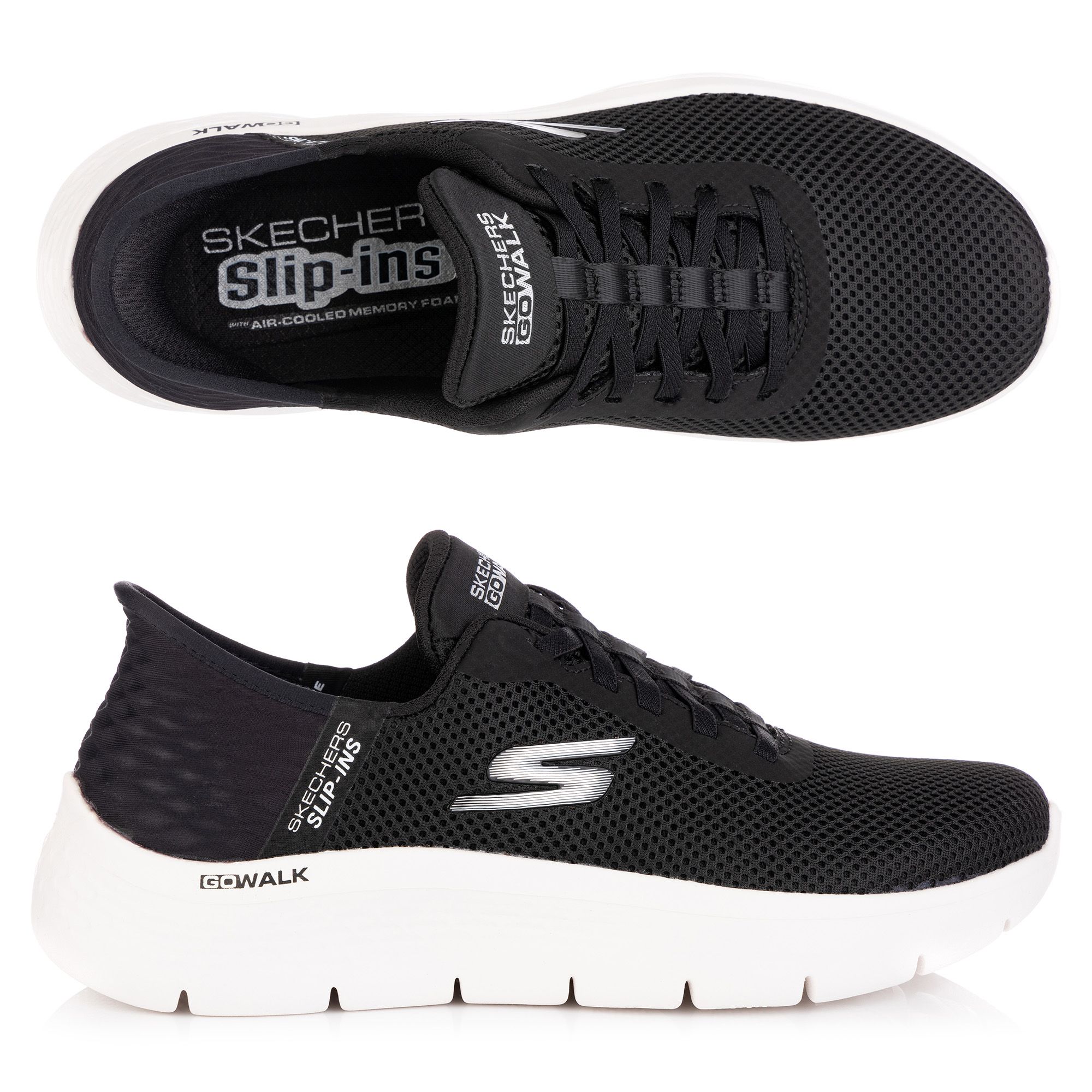 SKECHERS Damen-Sneaker Go Walk® Flex atmungsaktives Mesh Hands Free Slip-ins™