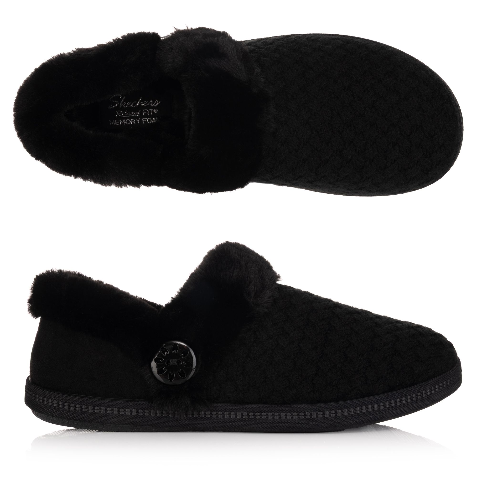 SKECHERS Damen-Hausschuhe Cozy Campfire Materialmix Memory Foam