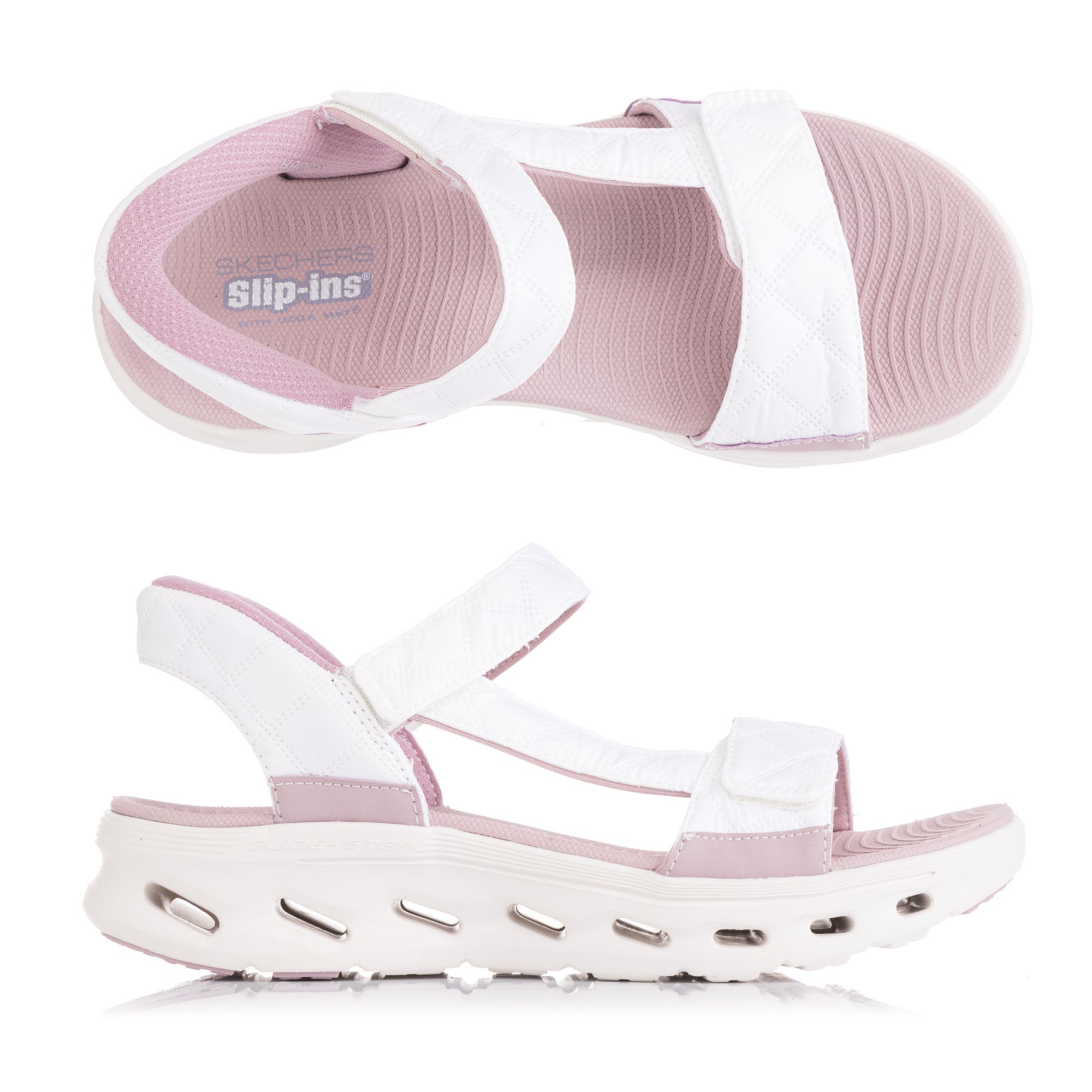 SKECHERS Damen-Sandale Go Walk Glide Step gesteppt-Cozy Fit Goga Mat