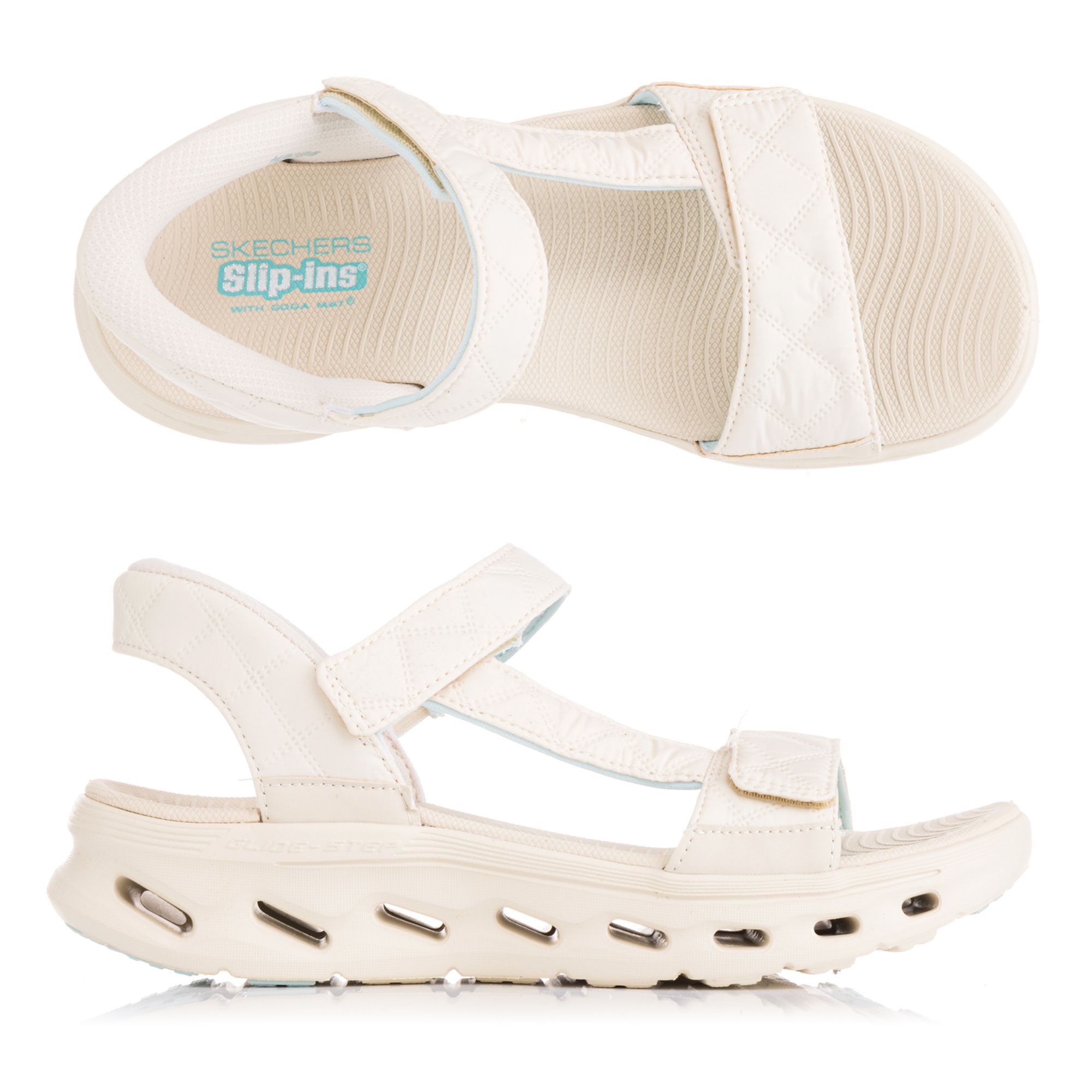 SKECHERS Damen-Sandale Go Walk Glide Step gesteppt-Cozy Fit Goga Mat