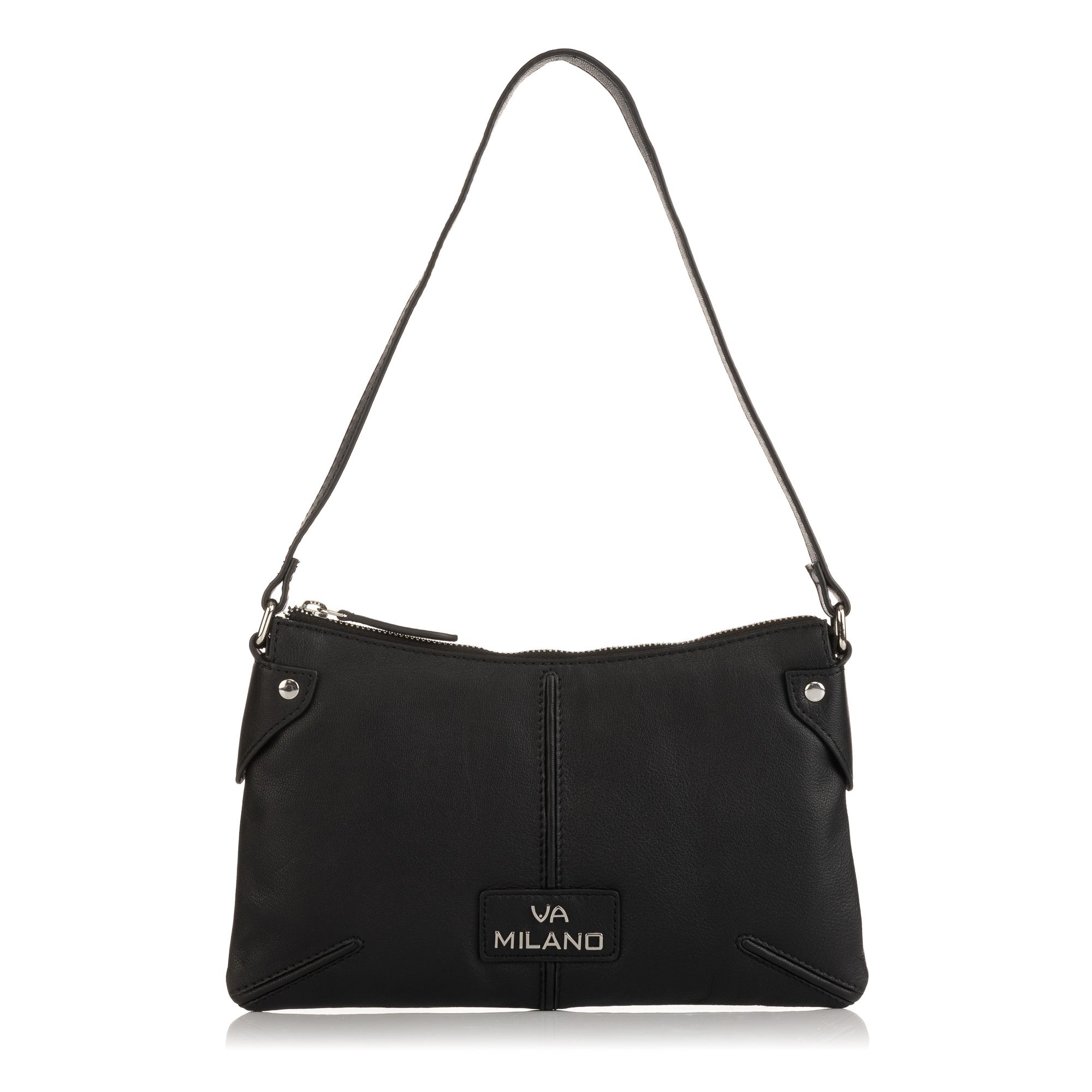 VIA MILANO Schultertasche echt Leder div. Fächer