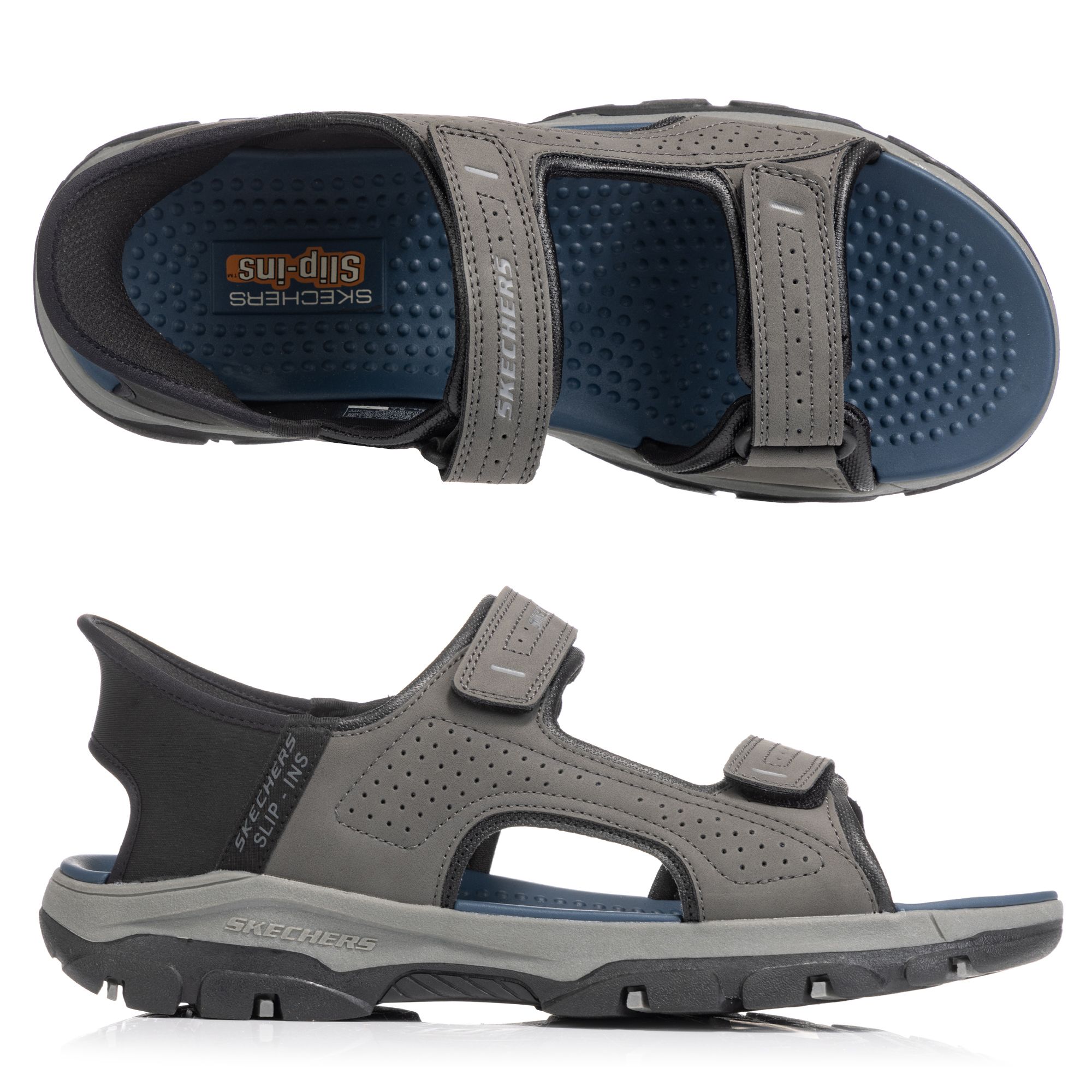 SKECHERS Herren-Sandale Tresmen Reece Materialmix Hands Free Slip-ins®