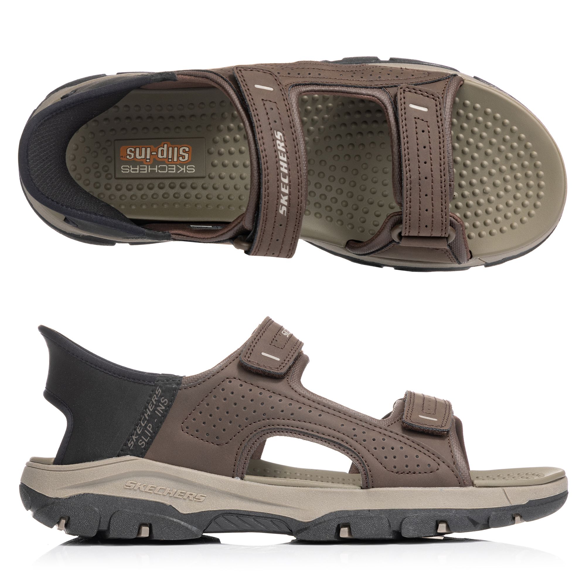 SKECHERS Herren-Sandale Tresmen Reece Materialmix Hands Free Slip-ins®