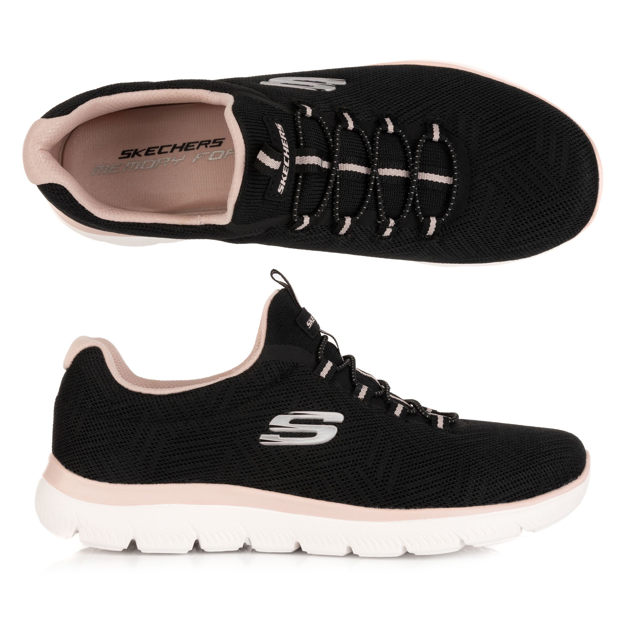 SKECHERS Damen-Slipper Summits-Artistry Chic geometrisches Mesh Memory Foam™