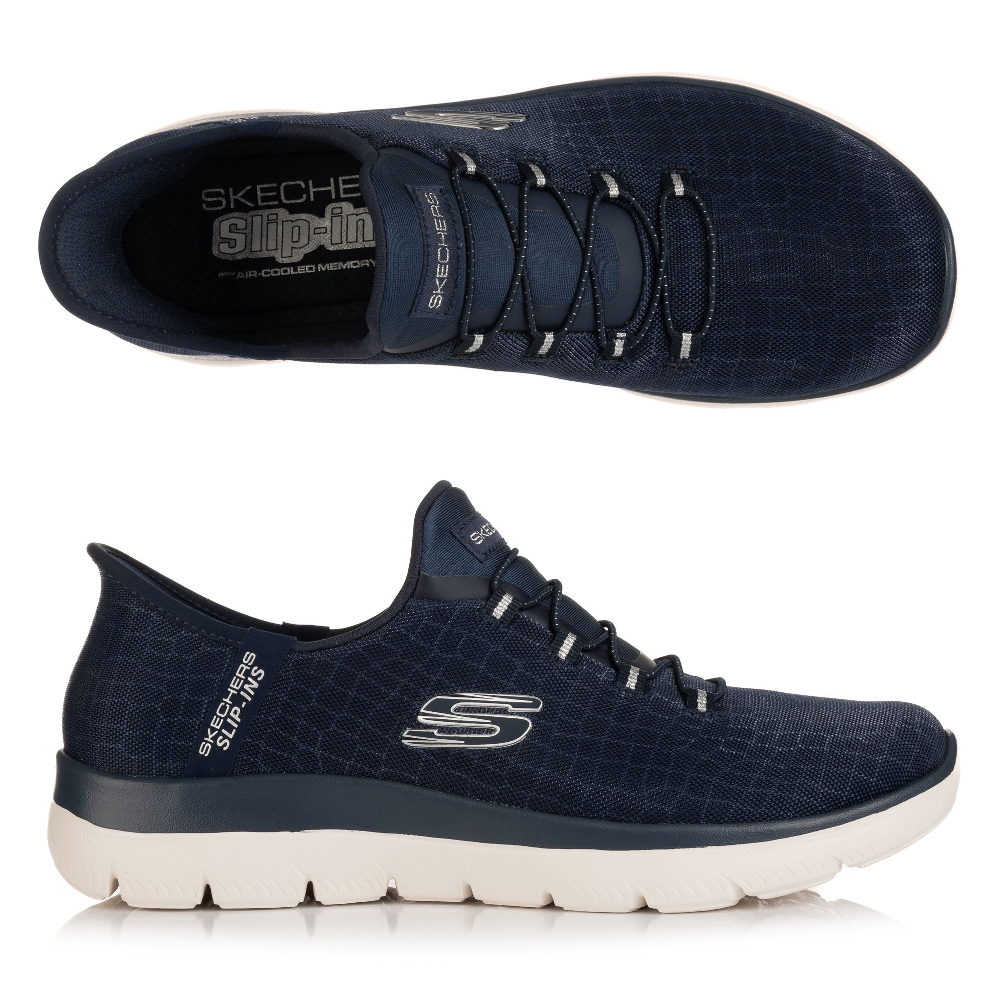 SKECHERS Damen-Slipper Summits Classy Night glitzerndes Mesh Hands Free Slip-Ins®