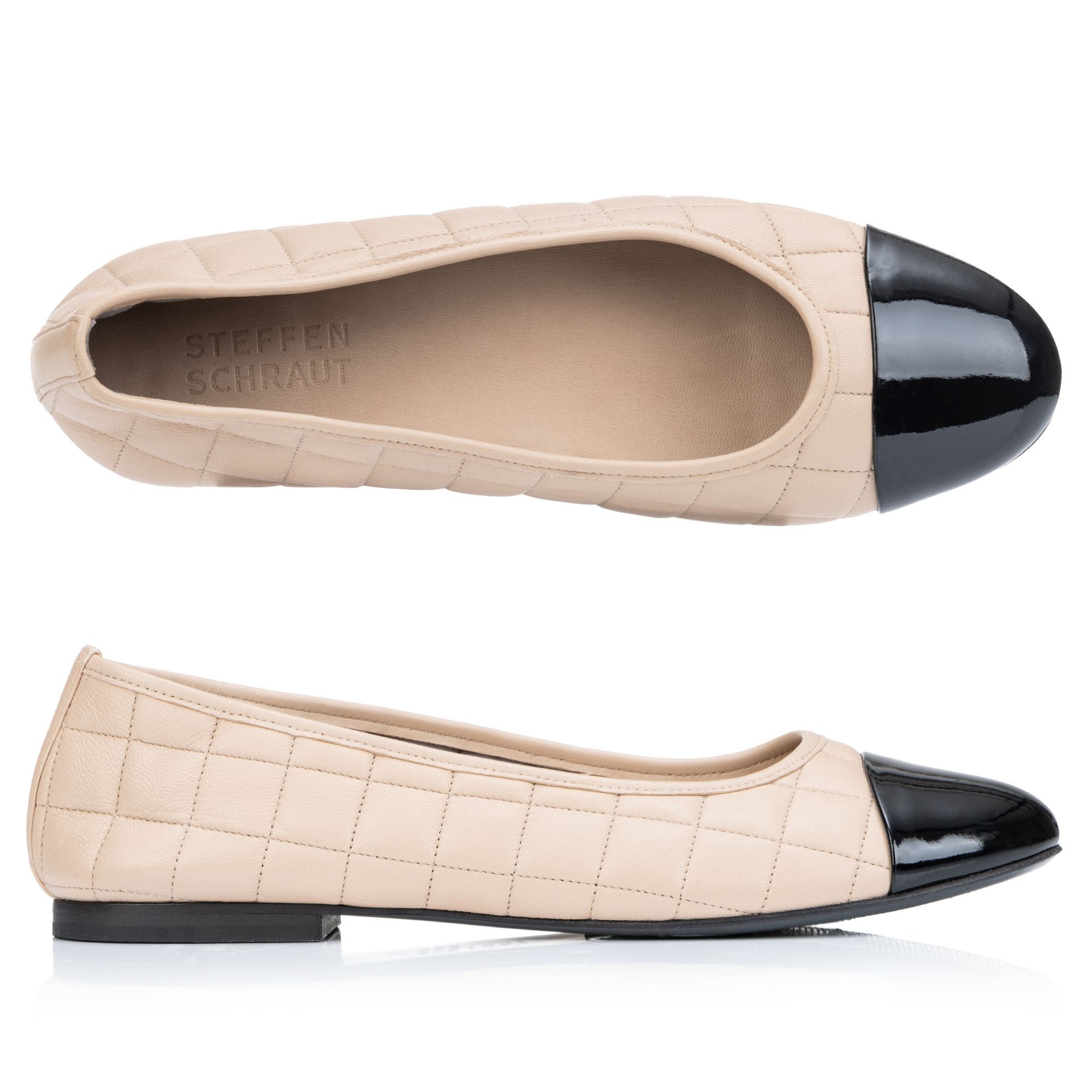 STEFFEN SCHRAUT by Kennel & Schmenger Damen-Ballerina echt Leder Absatz ca. 1cm