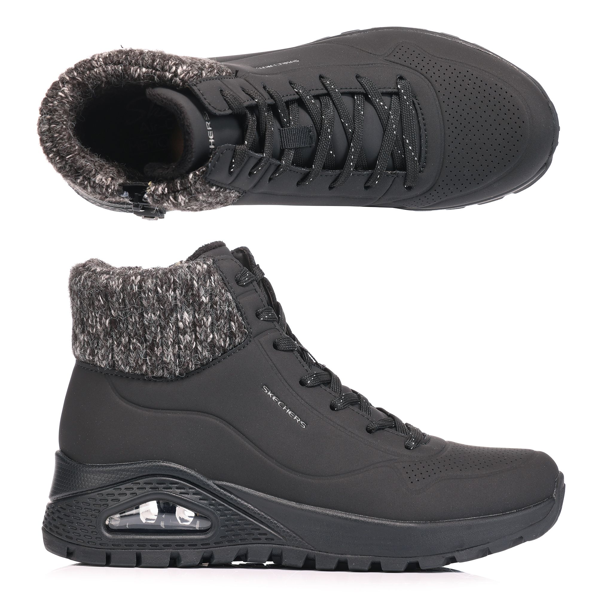 SKECHERS Damen-Stiefelette Darling Daze Strickbesatz seitl. Reißverschluss