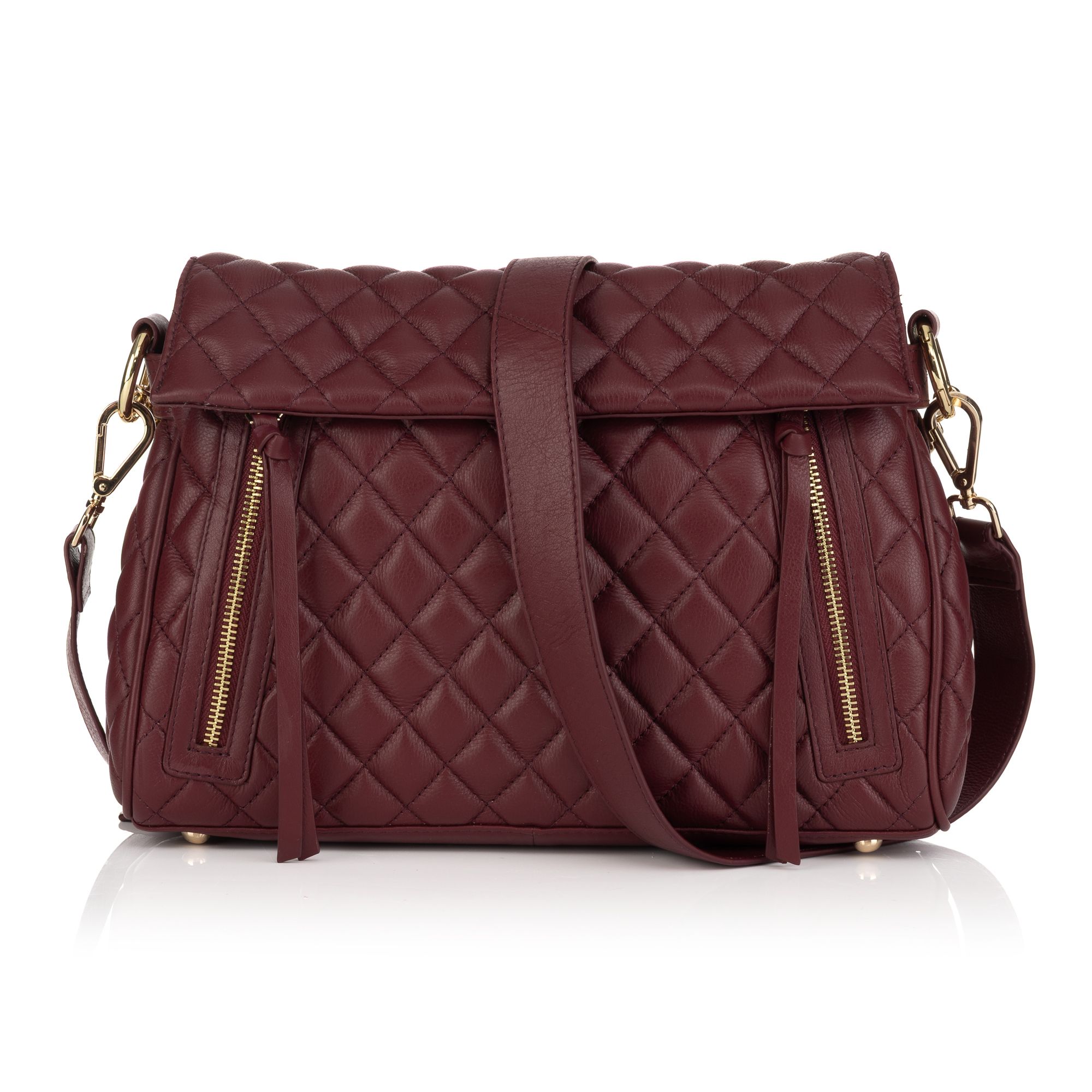 DAWID by Dawid Tomaszewski Henkeltasche echt Leder Rautensteppung