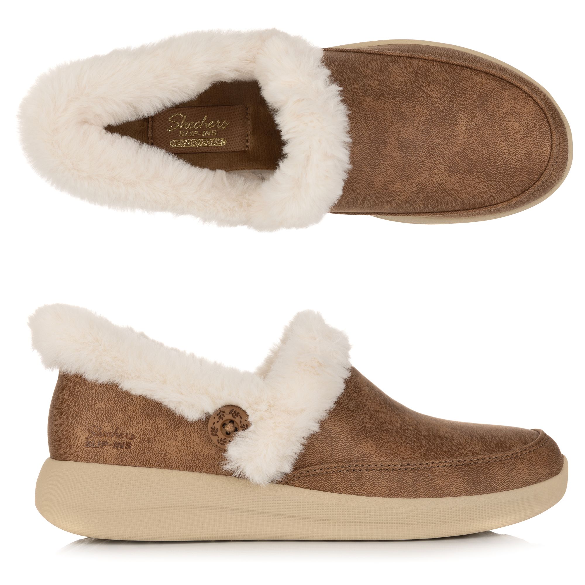 SKECHERS Damen-Slipper Cozy Escape Materialmix Hands Free Slip-ins®