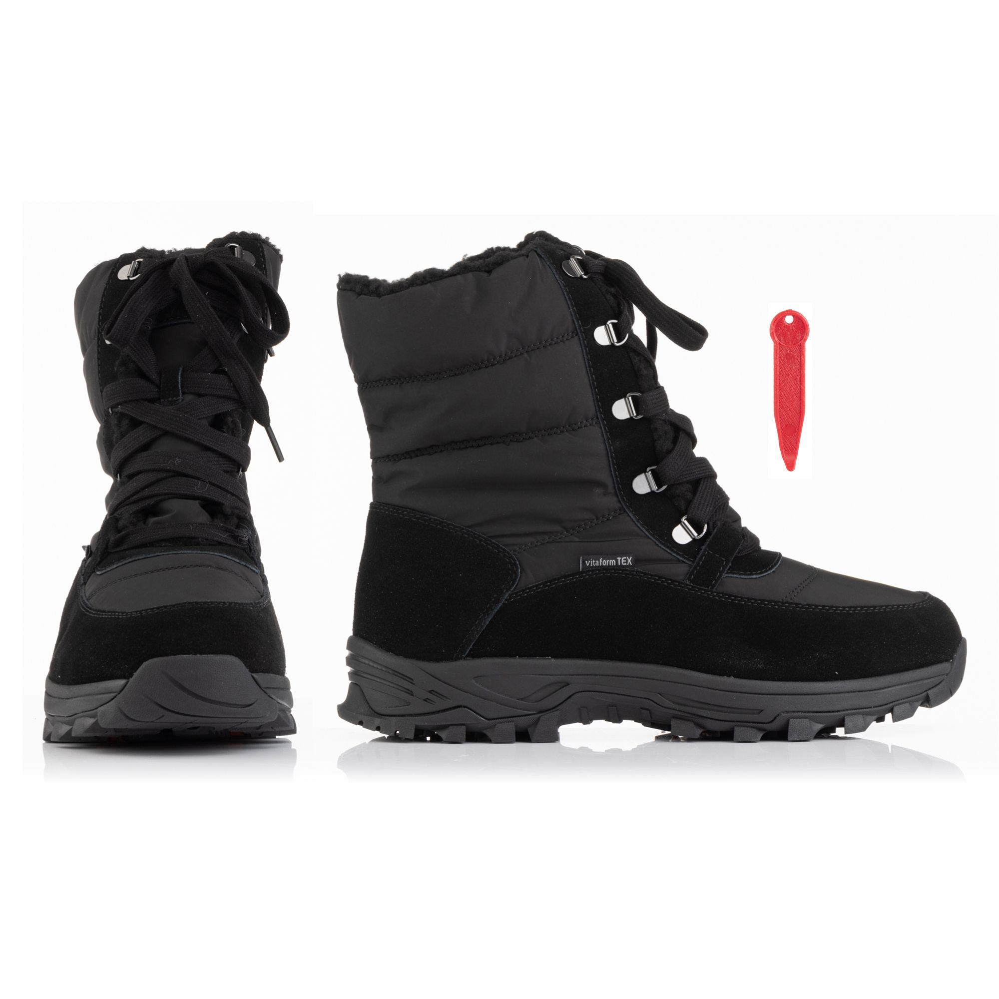 VITAFORM Herren-Stiefel Verloursleder Texmembran Spikesohle
