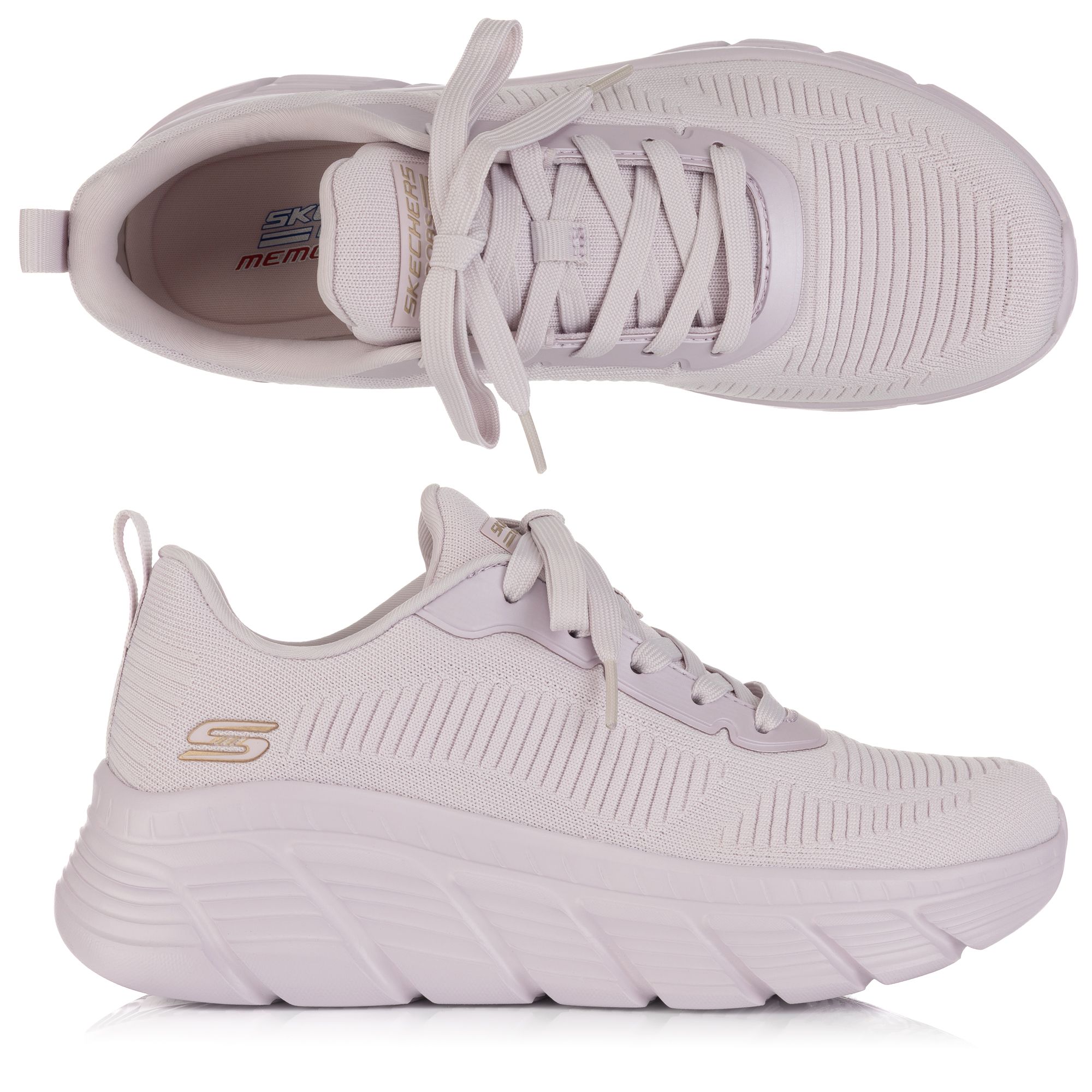 SKECHERS Damen-Sneaker Bobs B Flex Strick Memory Foam