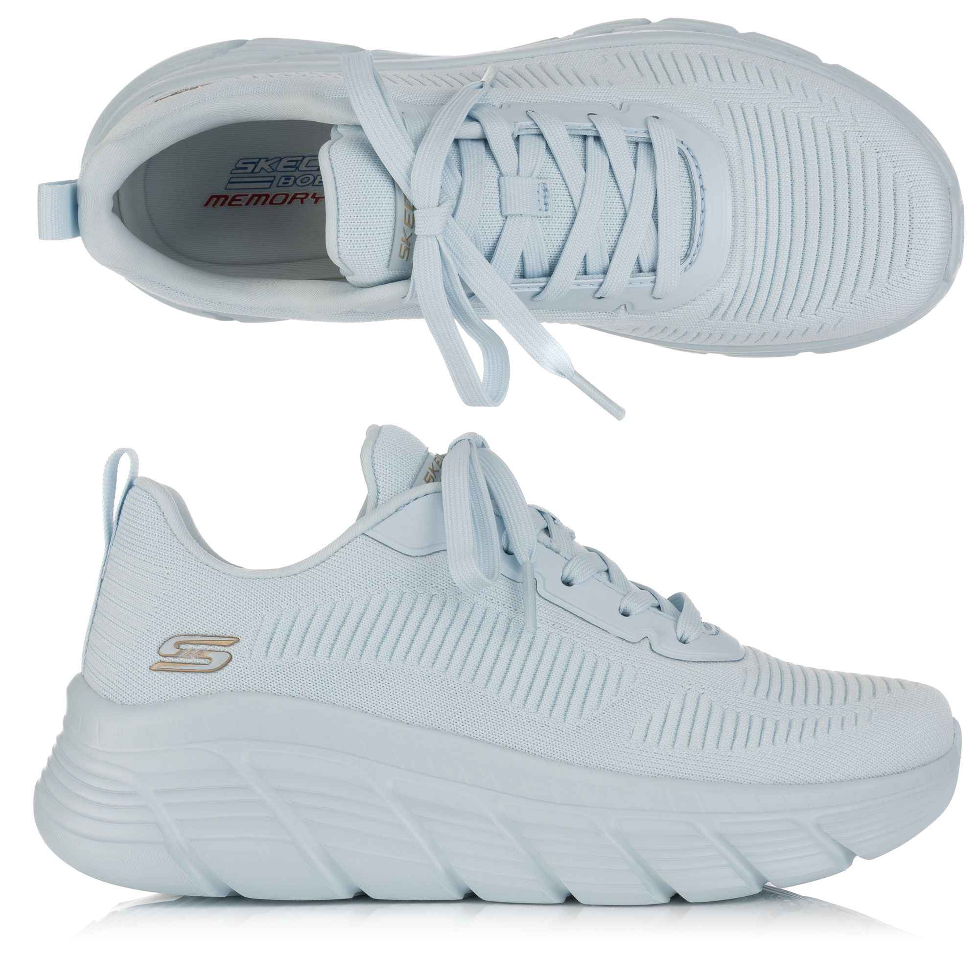 SKECHERS Damen-Sneaker Bobs B Flex Strick Memory Foam