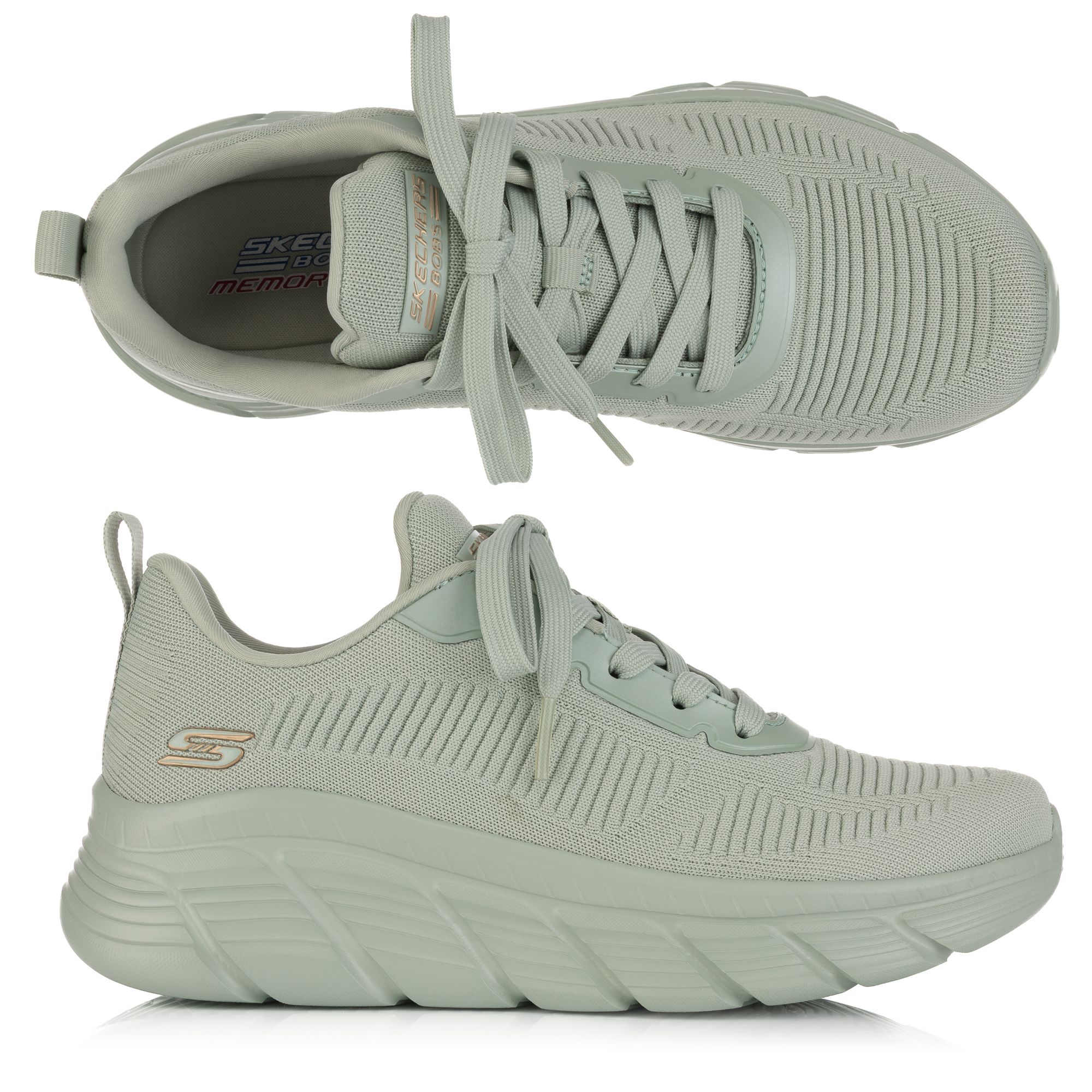 SKECHERS Damen-Sneaker Bobs B Flex Strick Memory Foam