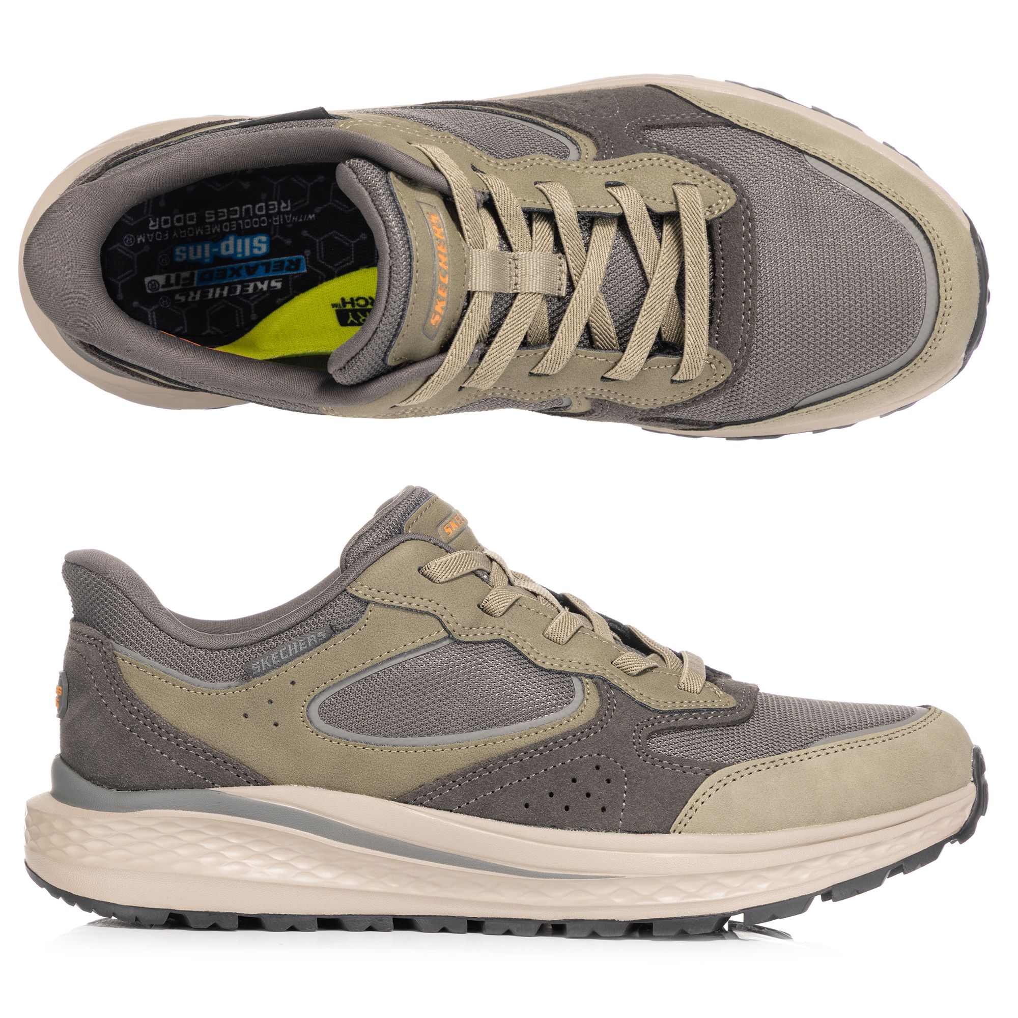 SKECHERS Herren-Slipper Slade Ultra - Gage Materialmix Hands Free Slip-ins®