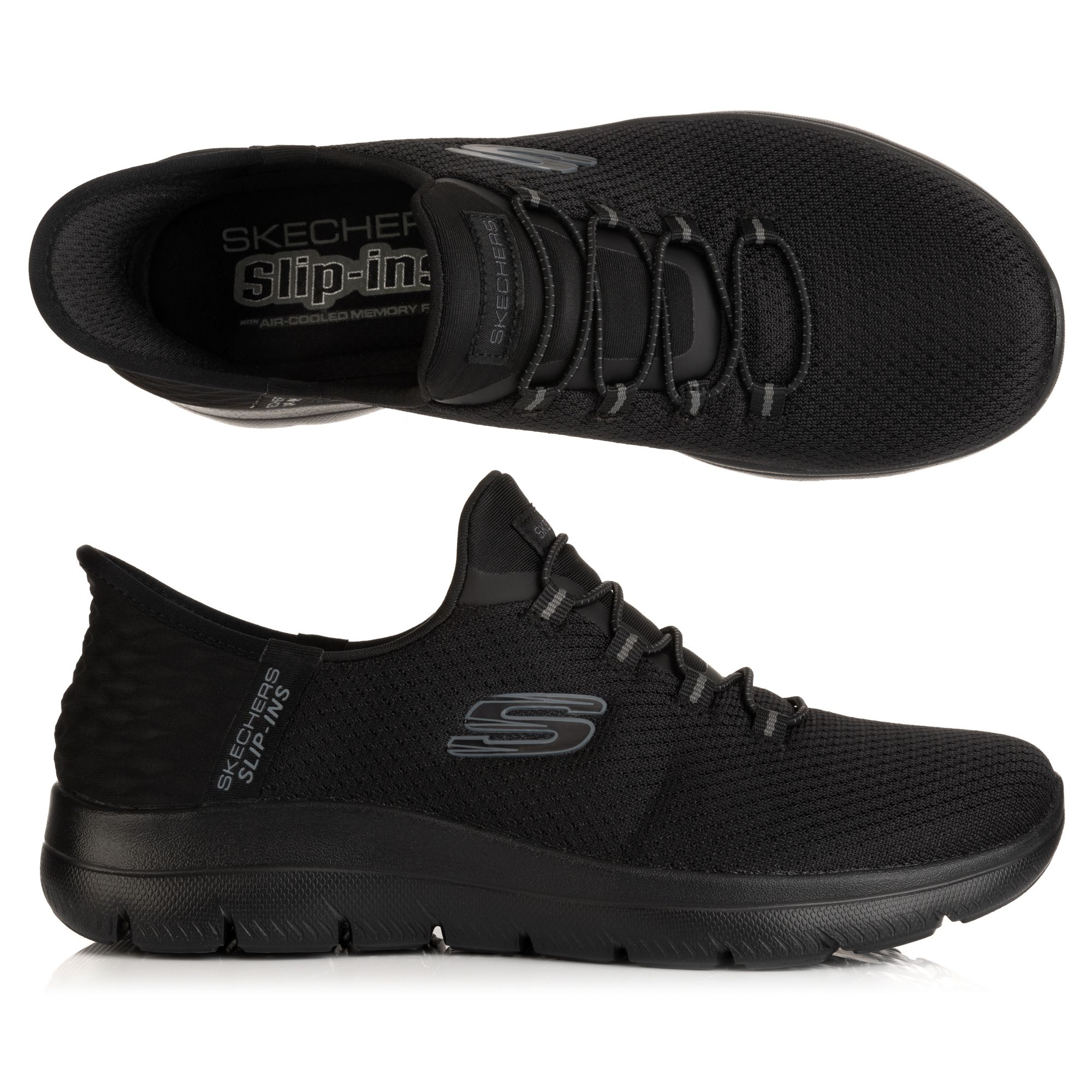 SKECHERS Damen-Sneaker Summits Diamond Bungee Schnürung Hands Free Slip-ins™