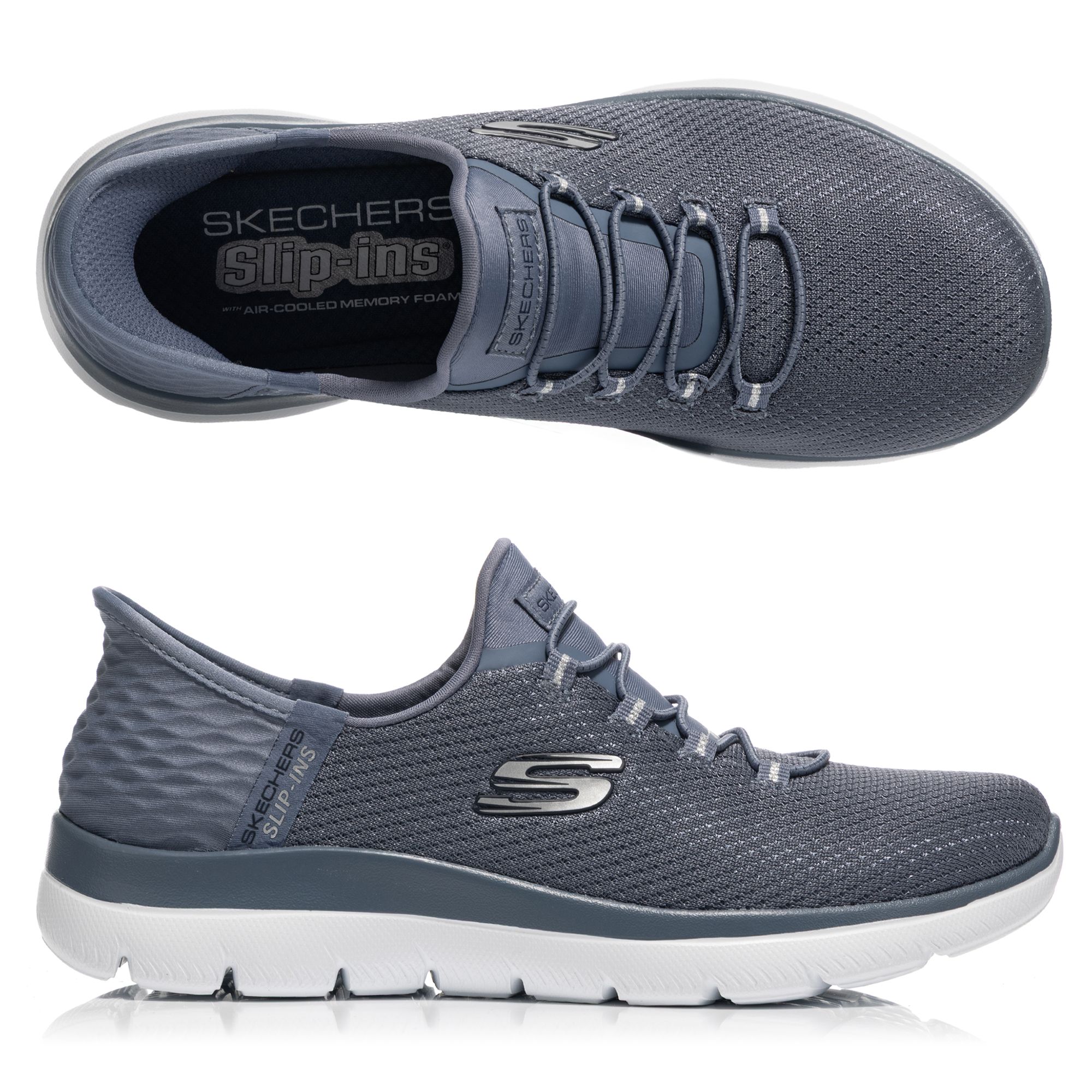 SKECHERS Damen-Slipper Summits Diamond Bungee Schnürung Hands Free Slip-ins™