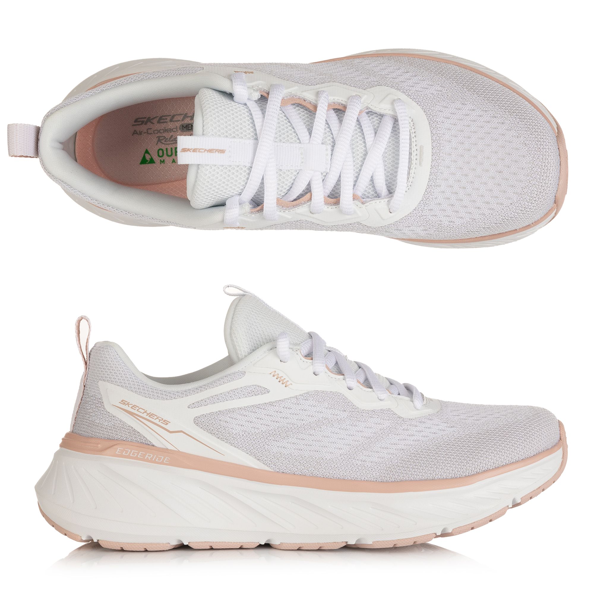 SKECHERS Damen-Sneaker Edgeride Power Flow Strick Memory Foam