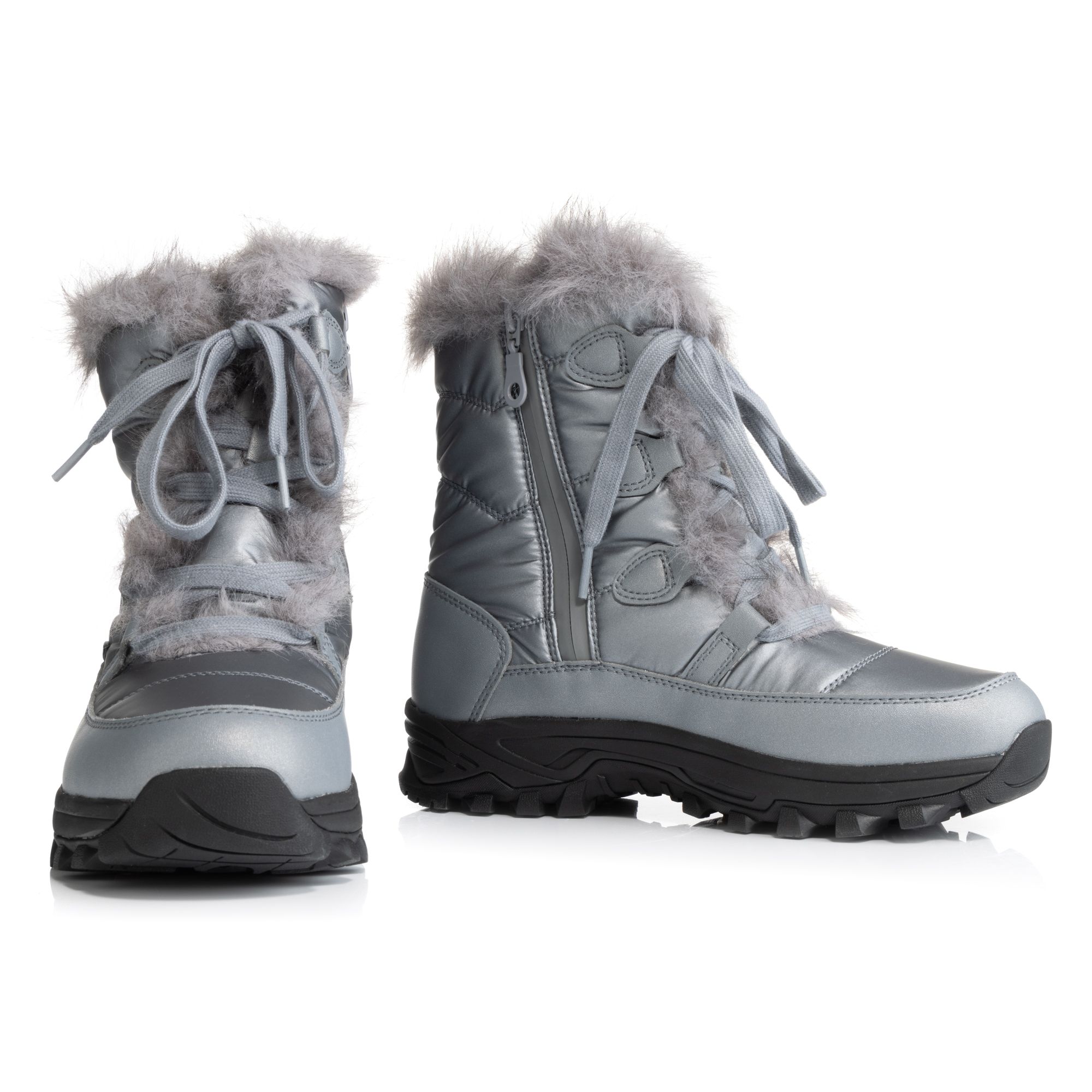 VITAFORM Damen-Winterstiefel Texmembran Reißverschluss Innen Spike Sohle