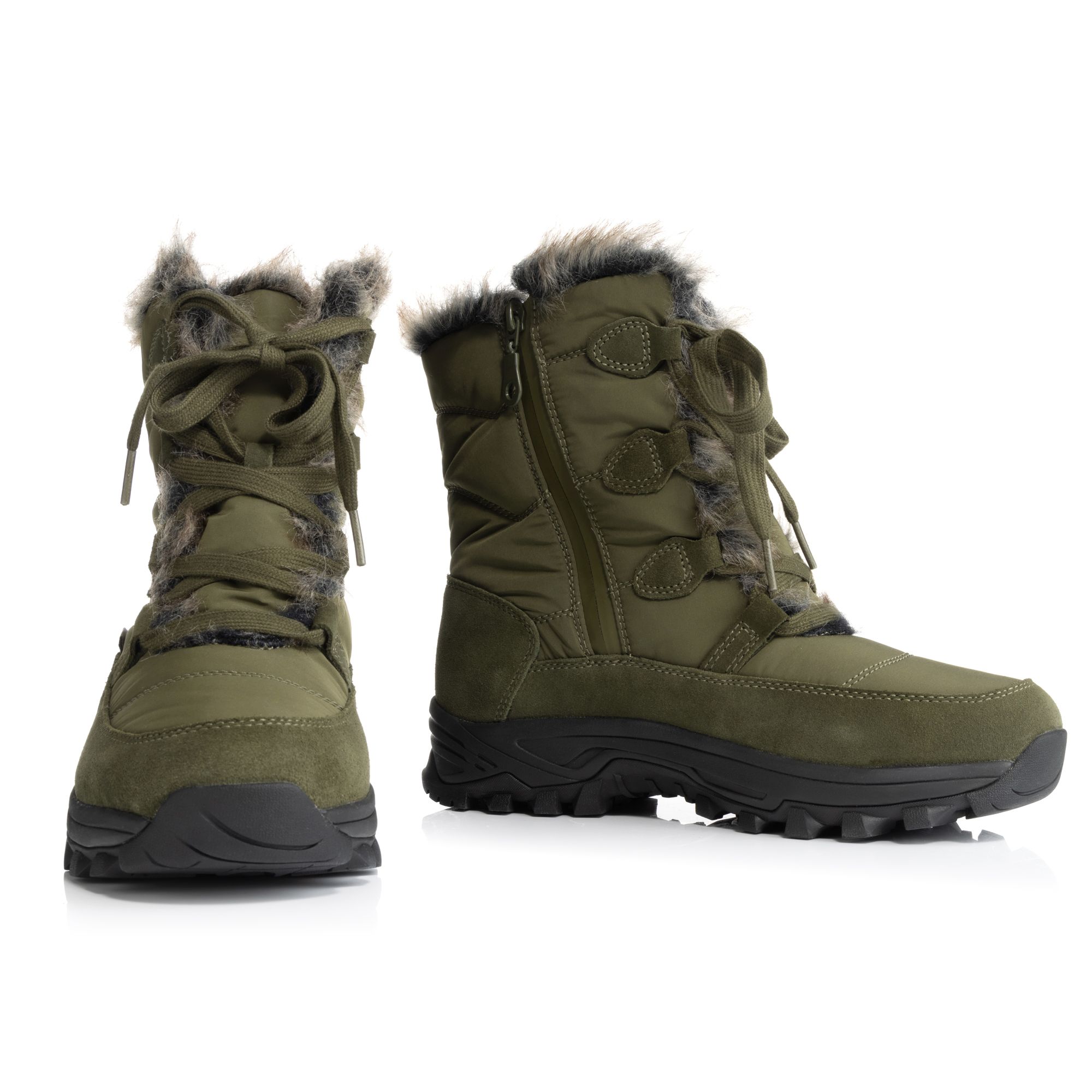 VITAFORM Damen-Winterstiefel Texmembran Reißverschluss Innen Spike Sohle