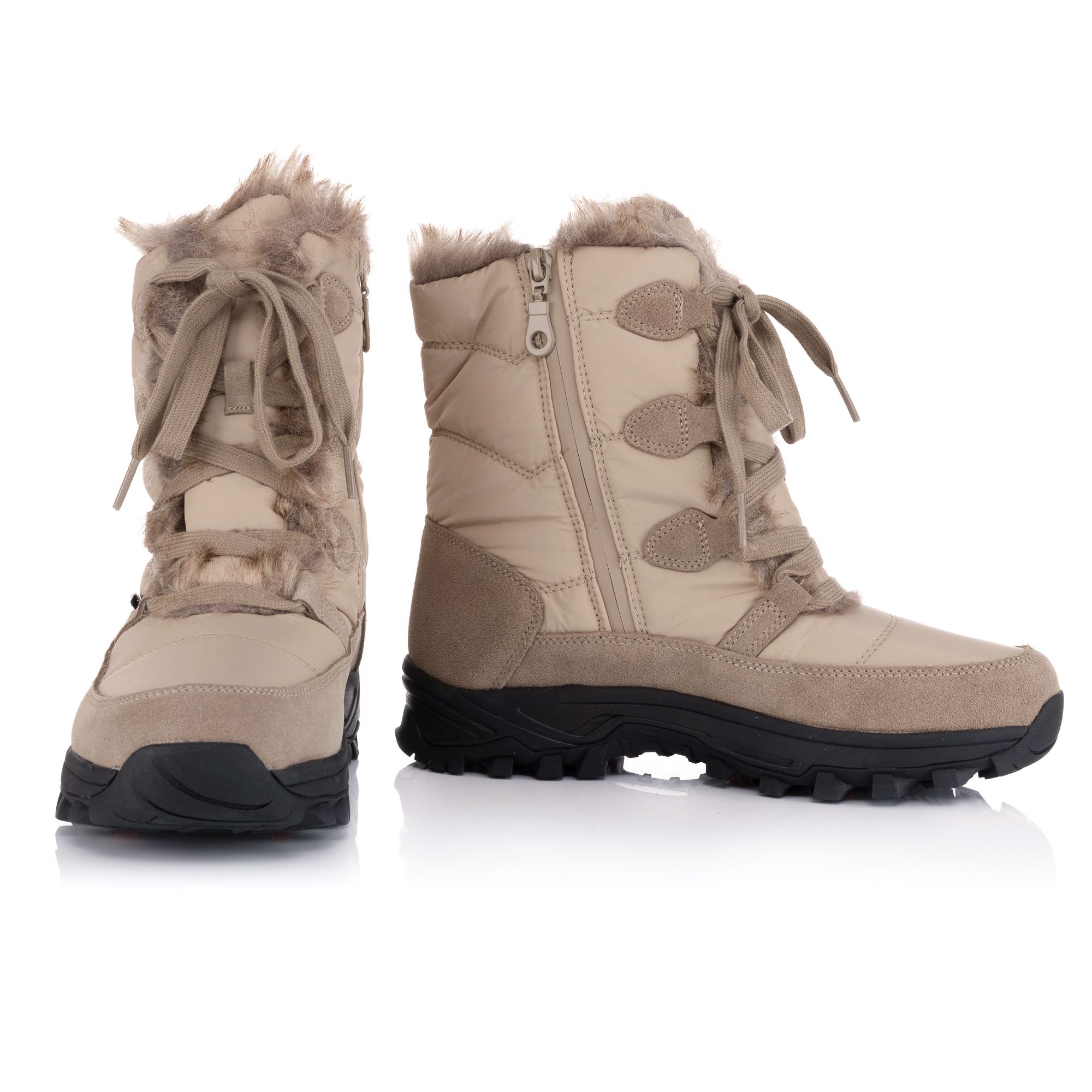 VITAFORM Damen-Winterstiefel Texmembran Reißverschluss Innen Spike Sohle