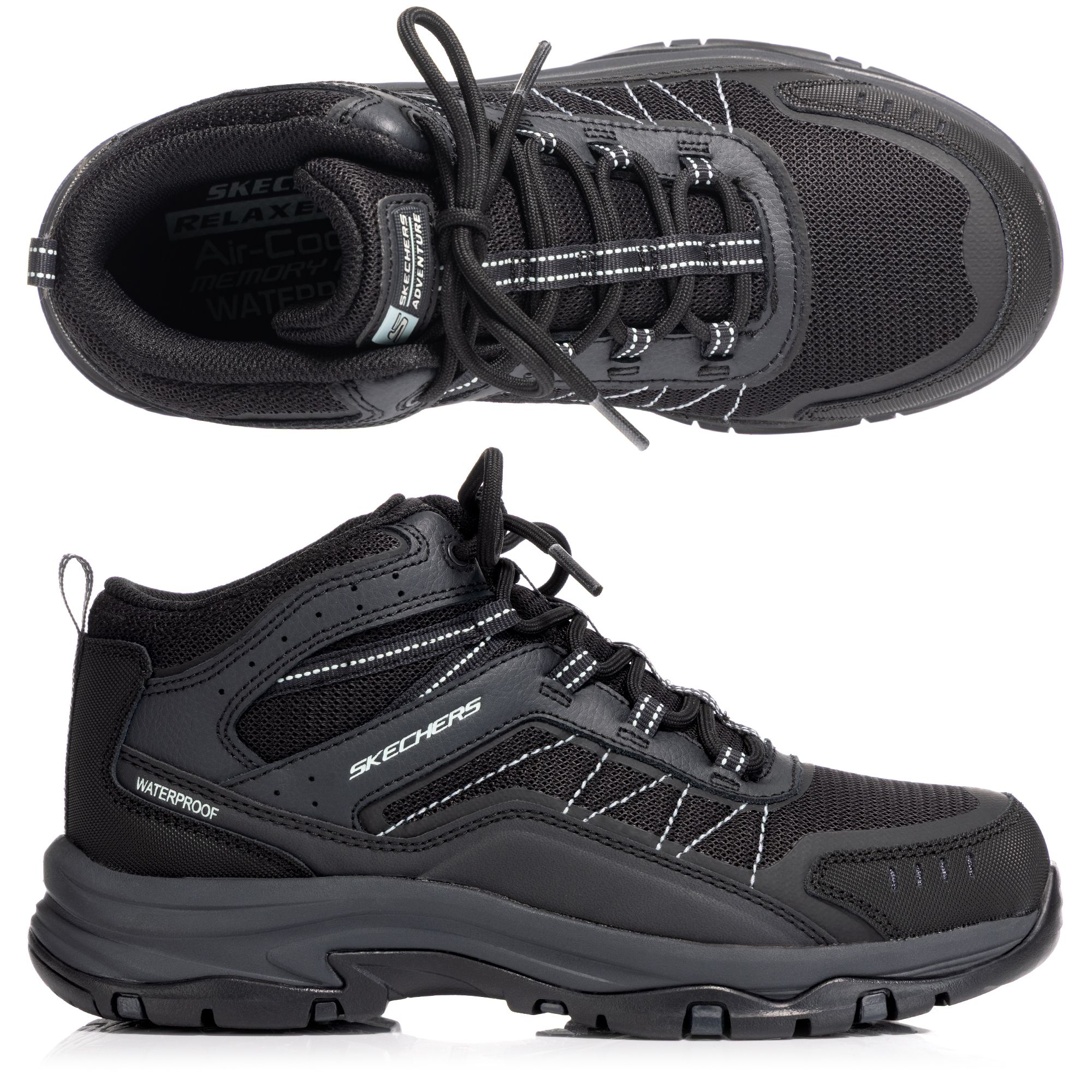 SKECHERS Damen-Wanderschuh Trego Ashaway Wasserdicht Memory Foam