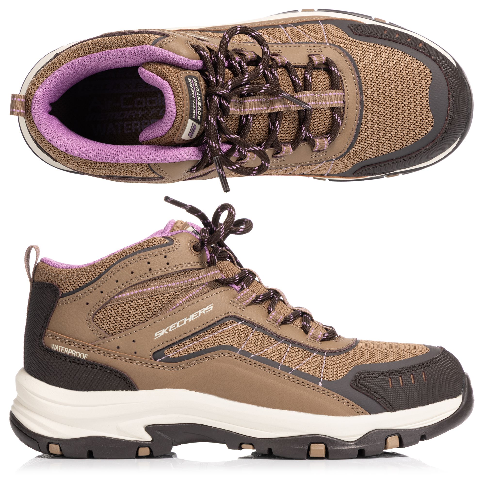 SKECHERS Damen-Wanderschuh Trego Ashaway Wasserdicht Memory Foam