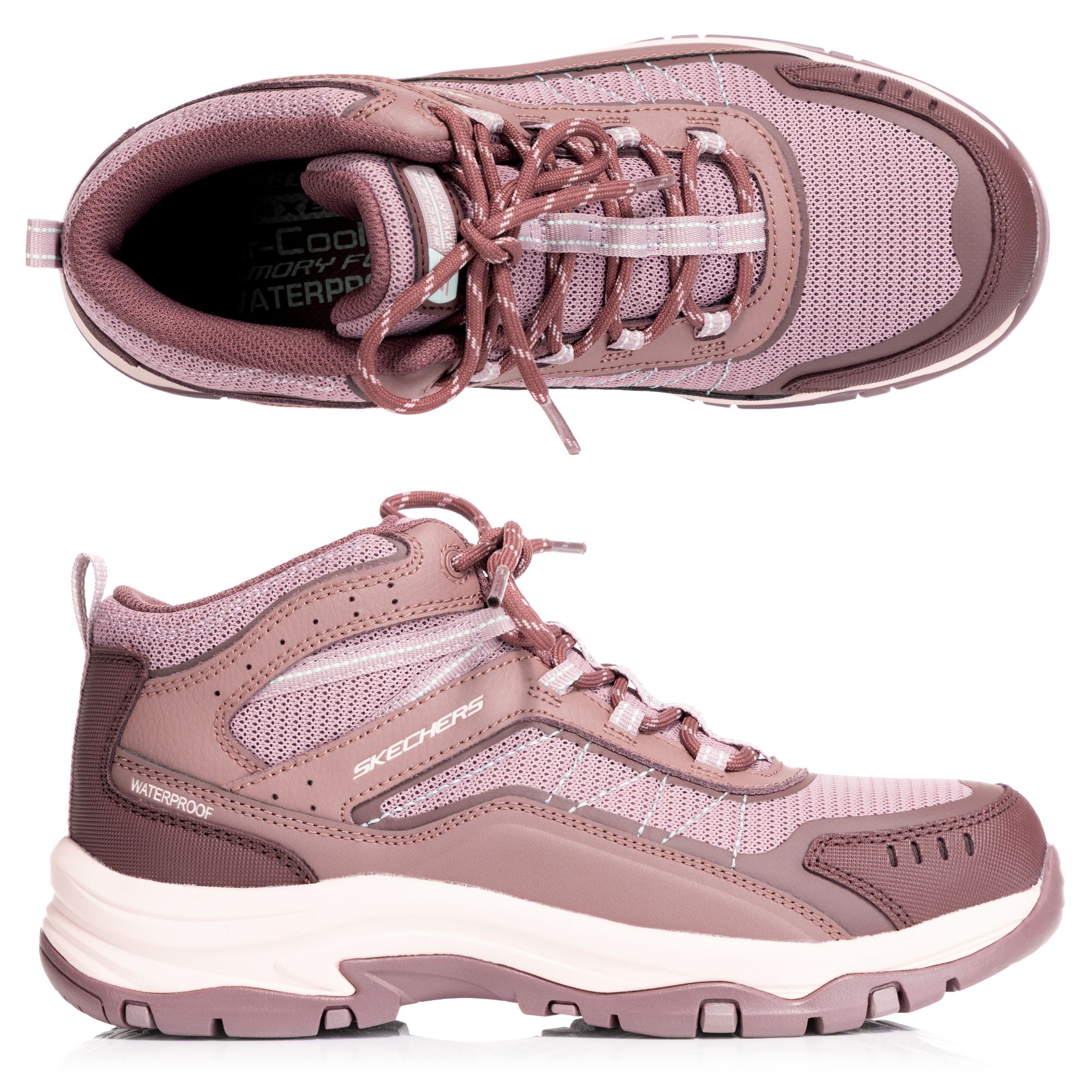 SKECHERS Damen-Wanderschuh Trego Ashaway Wasserdicht Memory Foam