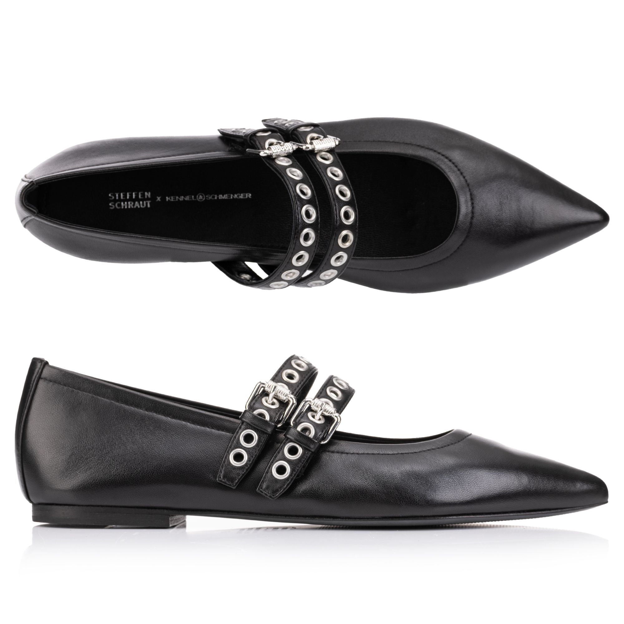 STEFFEN SCHRAUT by Kennel & Schmenger Damen-Ballerina verstellbare Riemen Made in Germany