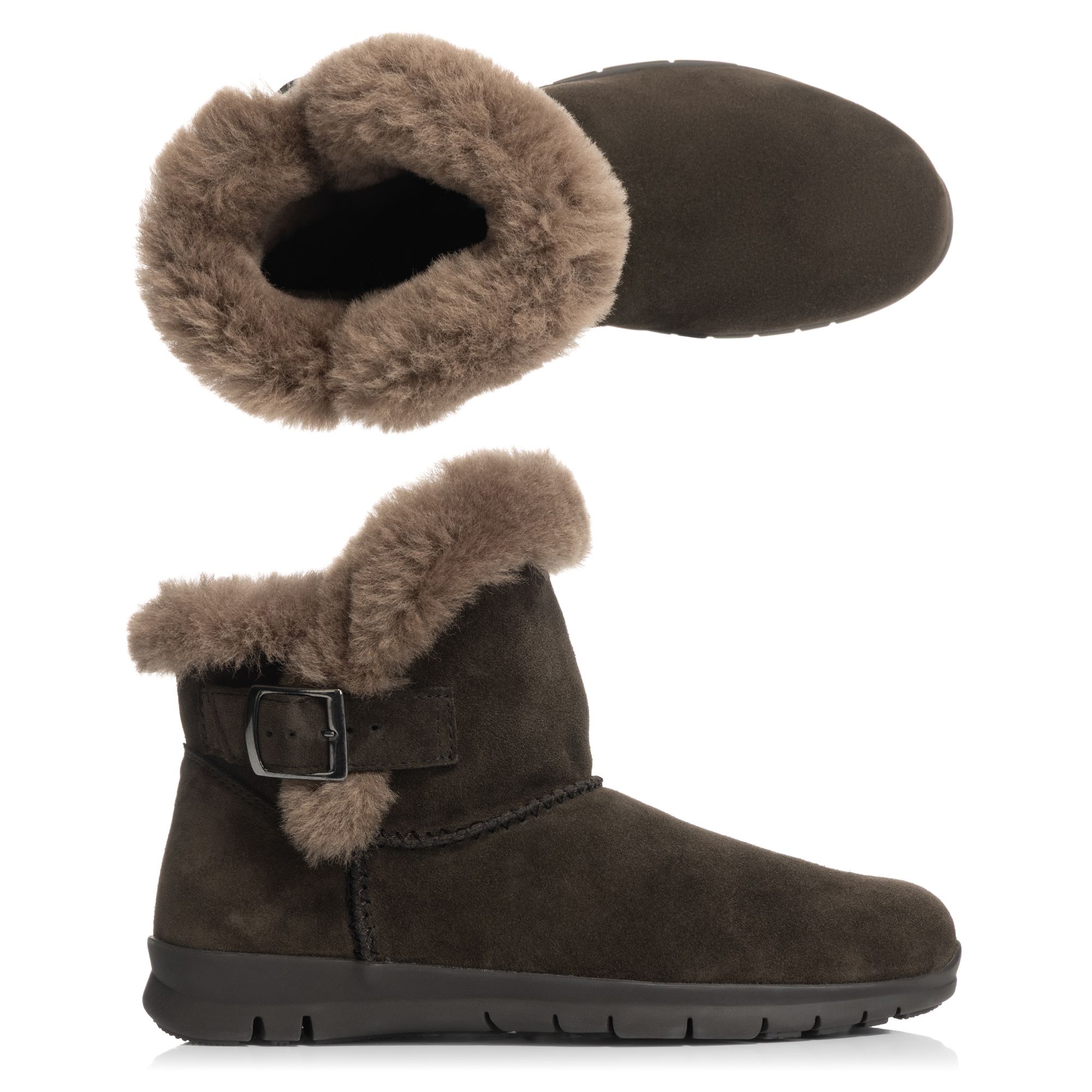 VITAFORM Damen-Stiefel Verloursleder Lammfell Sohle Free Run