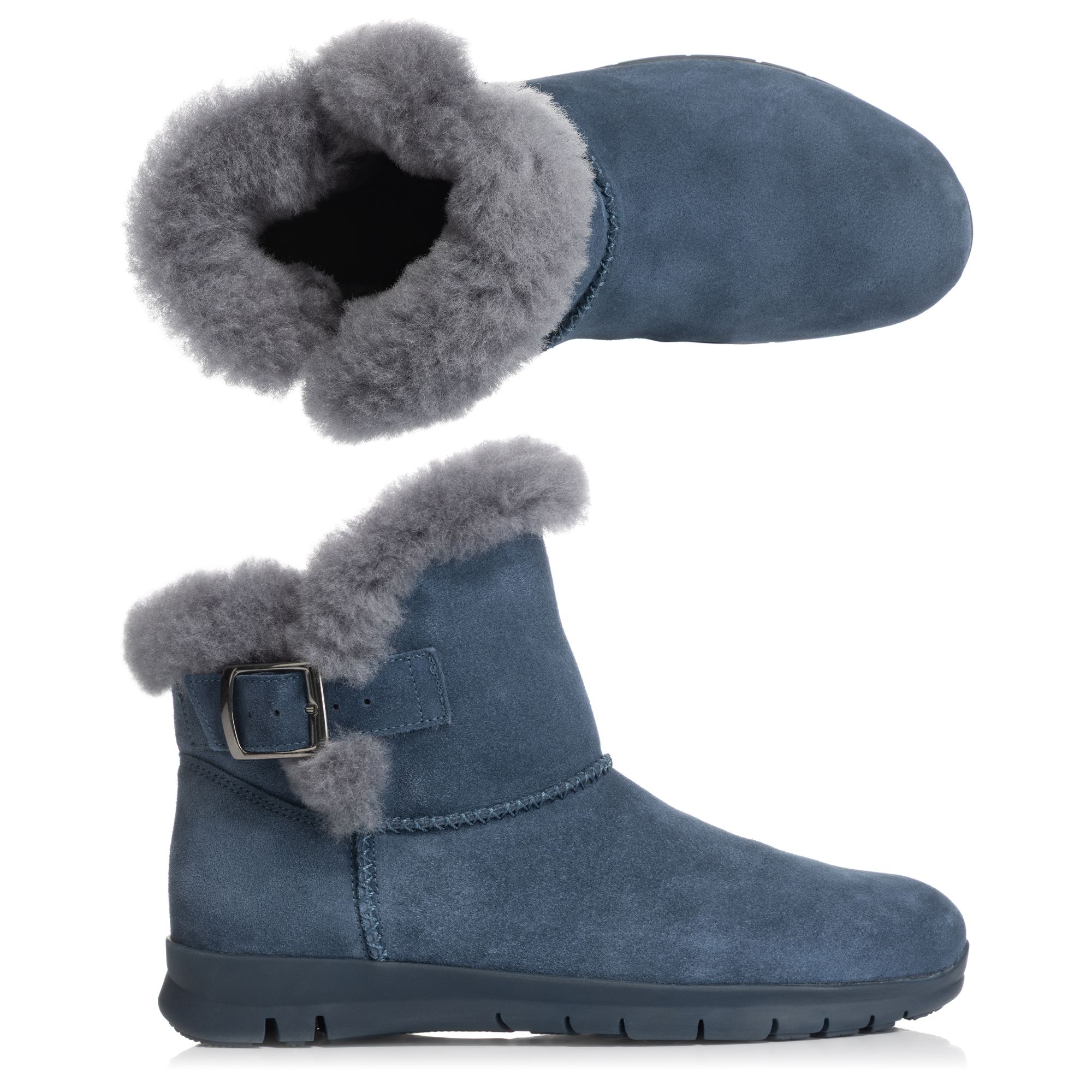 VITAFORM Damen-Stiefel Verloursleder Lammfell Sohle Free Run