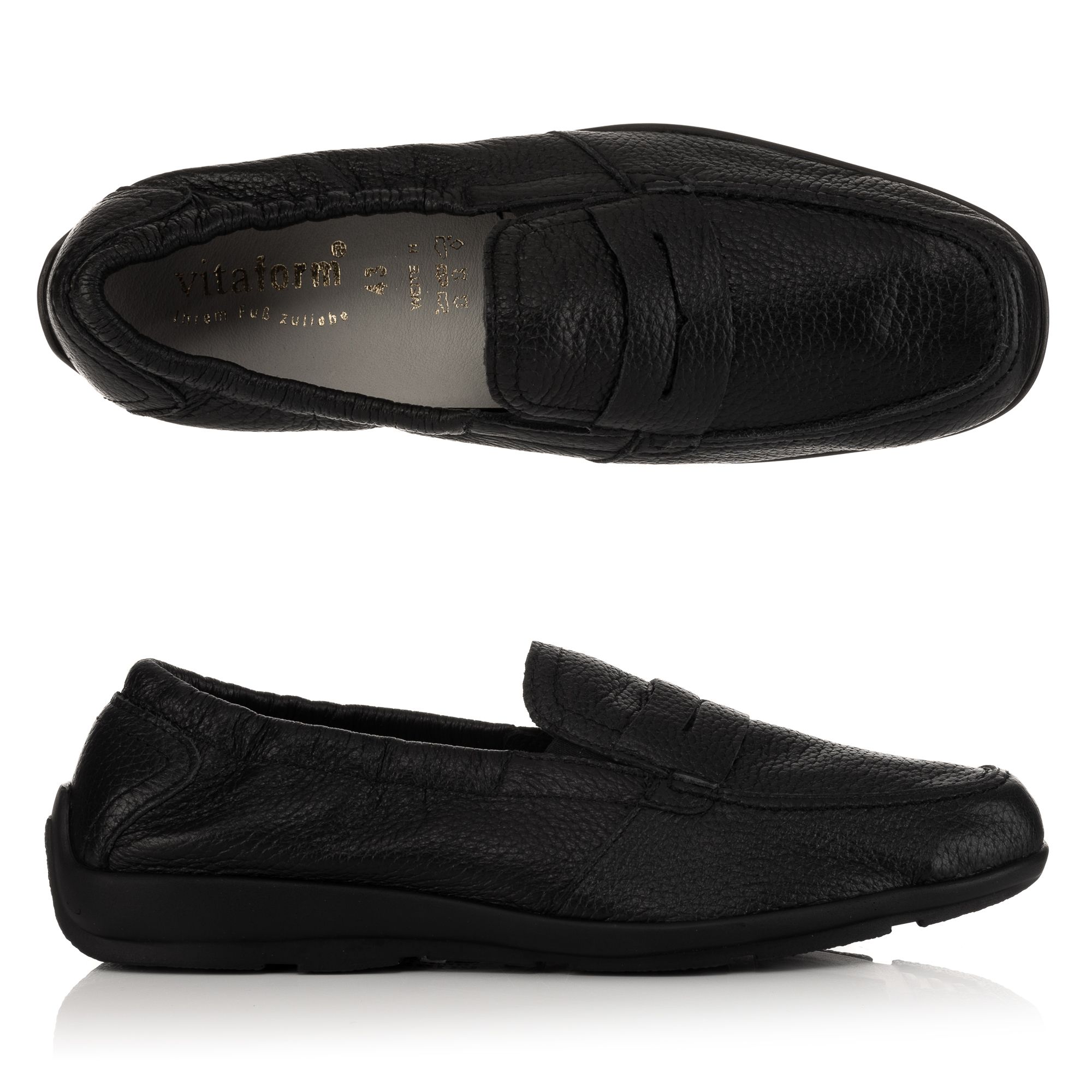VITAFORM Herren-Mokassin Hirschleder Shock-Absorber Sohle Heiko