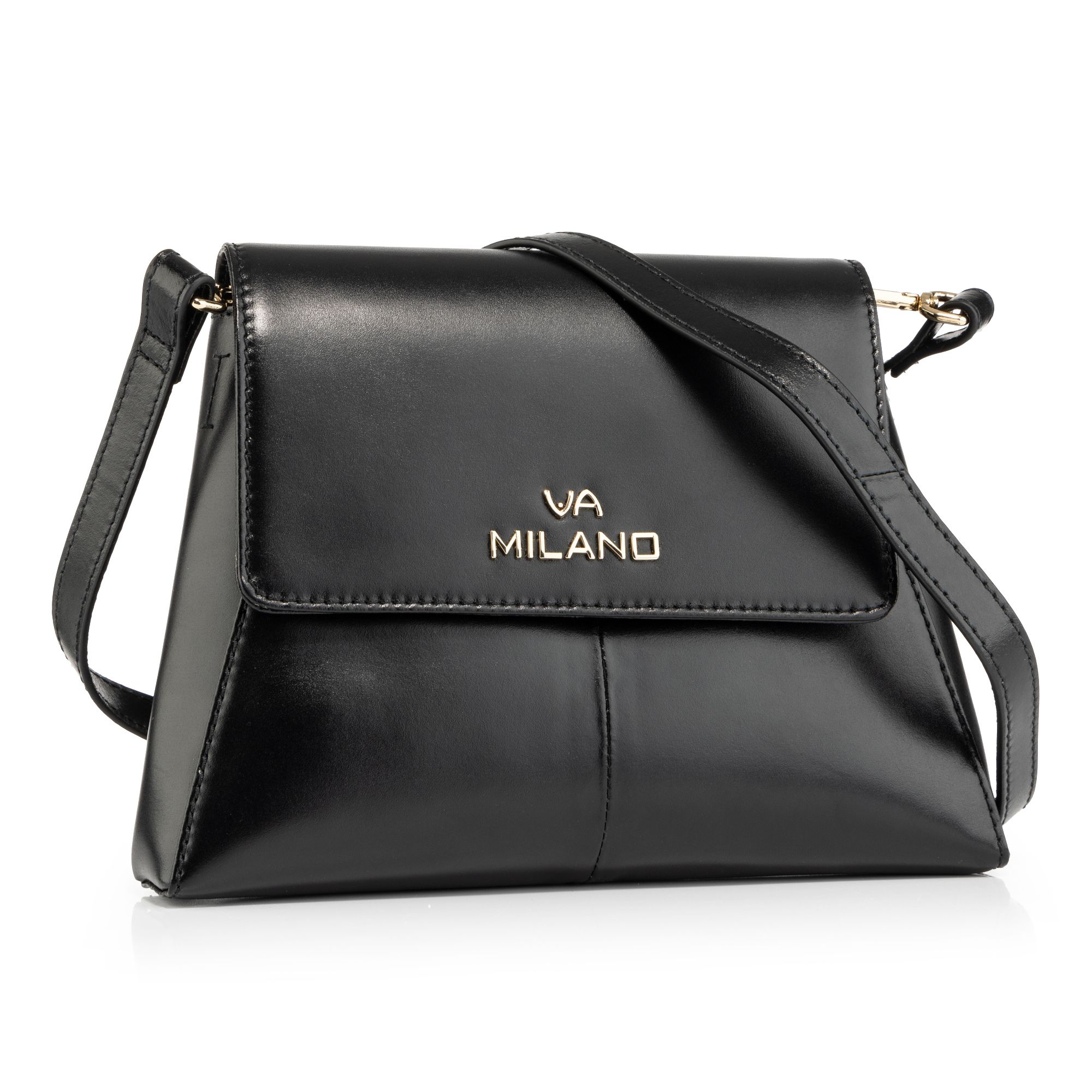 VIA MILANO Midi-Umhängetasche echt Leder diverse Fächer verstellbarer Riemen